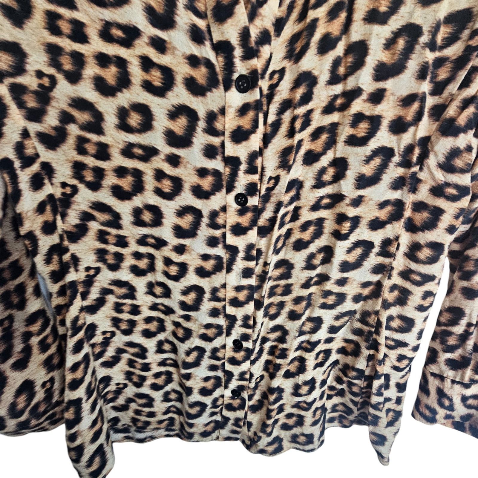 Alice + Olivia Alice + Olivia Eloise Leopard Print Silk Blouse XS Mob Wife Size XS / US 0-2 / IT 36-38 - 4 Thumbnail