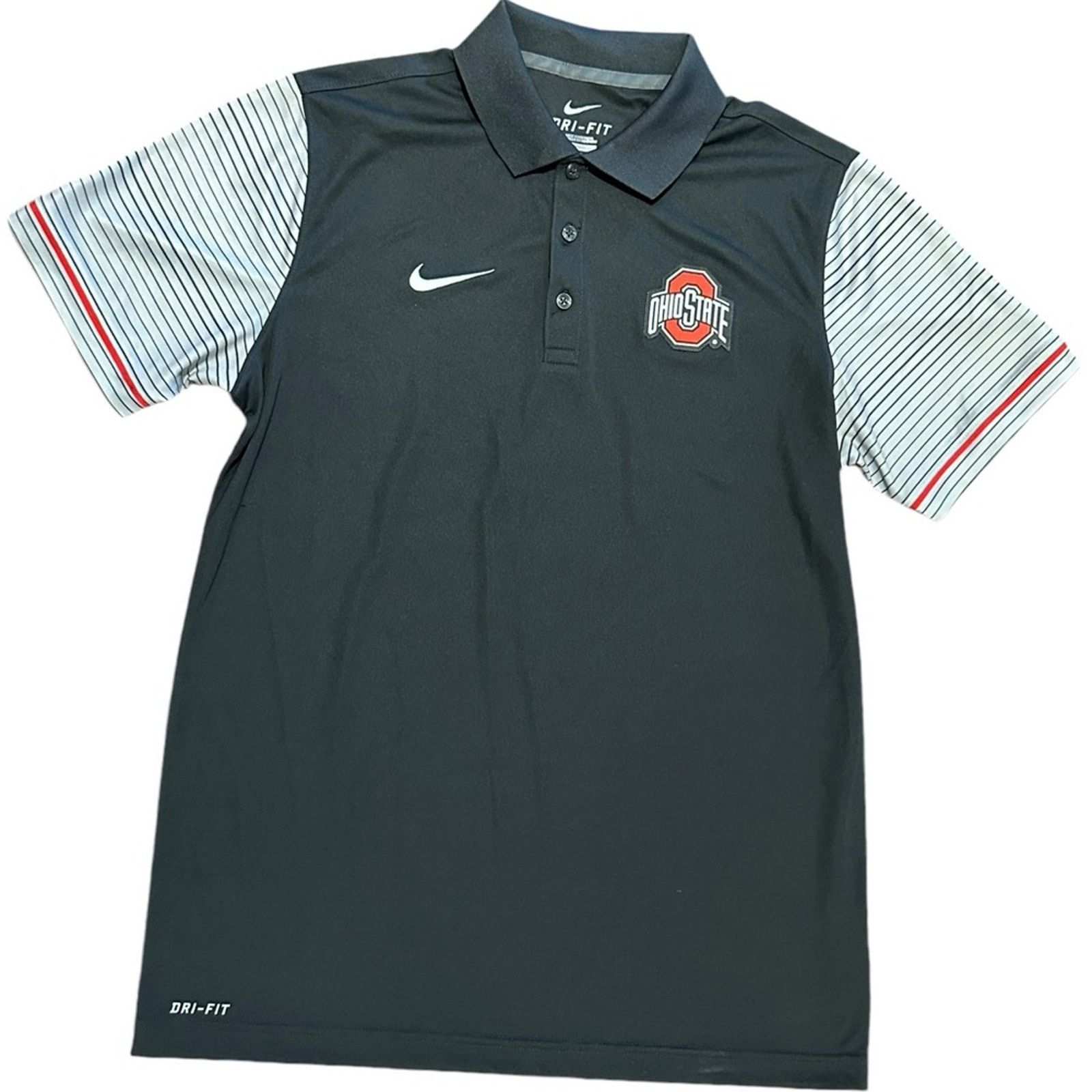 Ohio State Univ Medium Nike Drifit Gray Short Sleeve Shirt, Men's