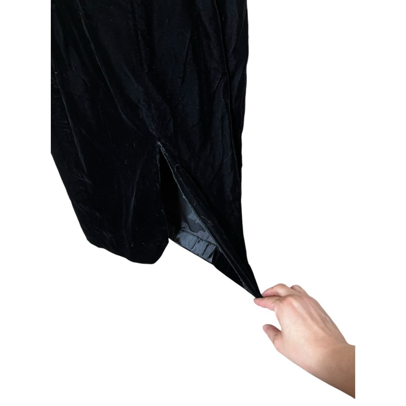 Other Vintage Maggy London Black Velvet Knee Length Dress Size 8 Size M / US 6-8 / IT 42-44 - 6 Thumbnail