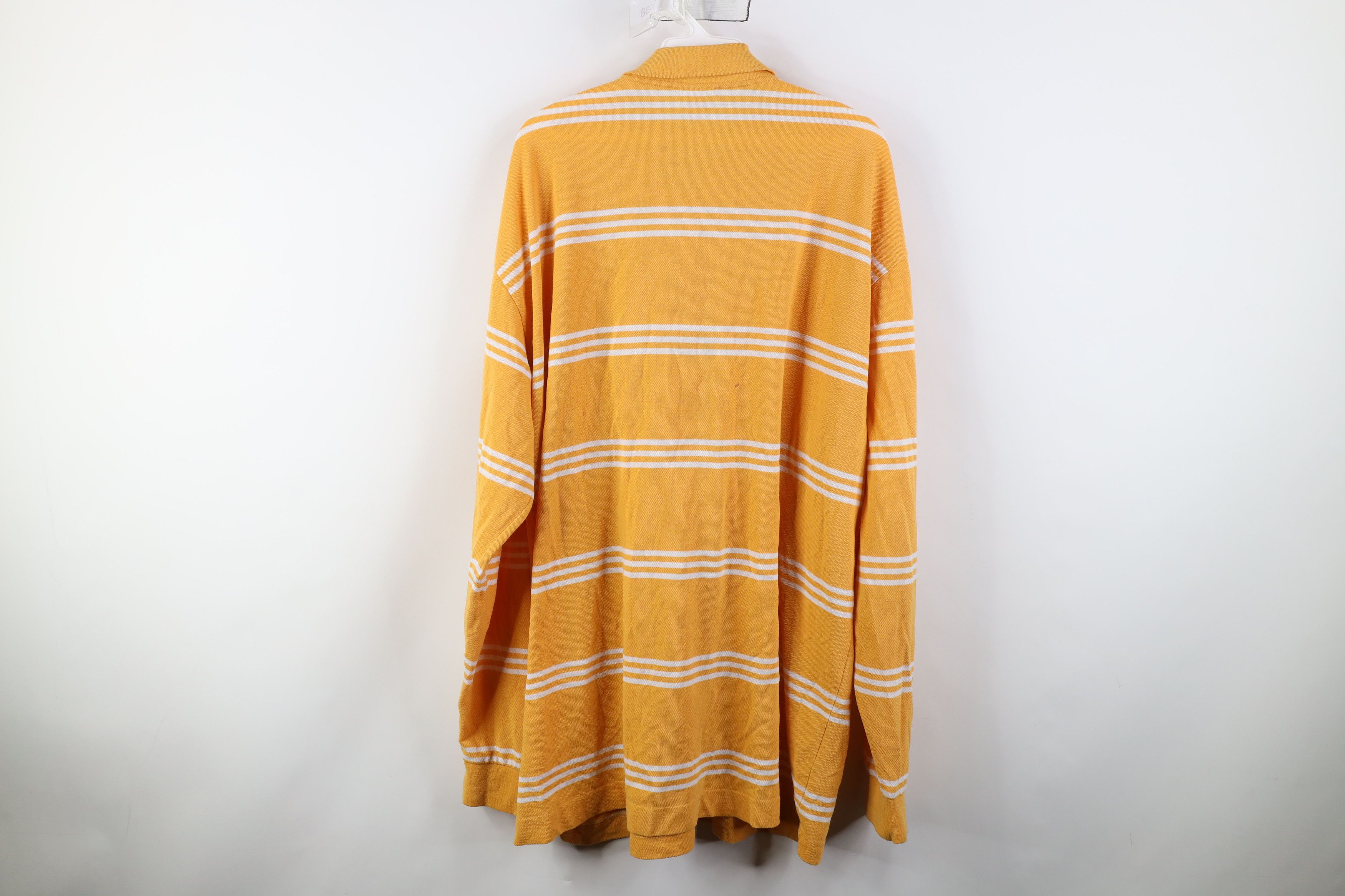 Lacoste Vintage Lacoste Logo Striped Long Sleeve Rugby Polo Shirt Size US XXL / EU 58 / 5 - 11 Thumbnail