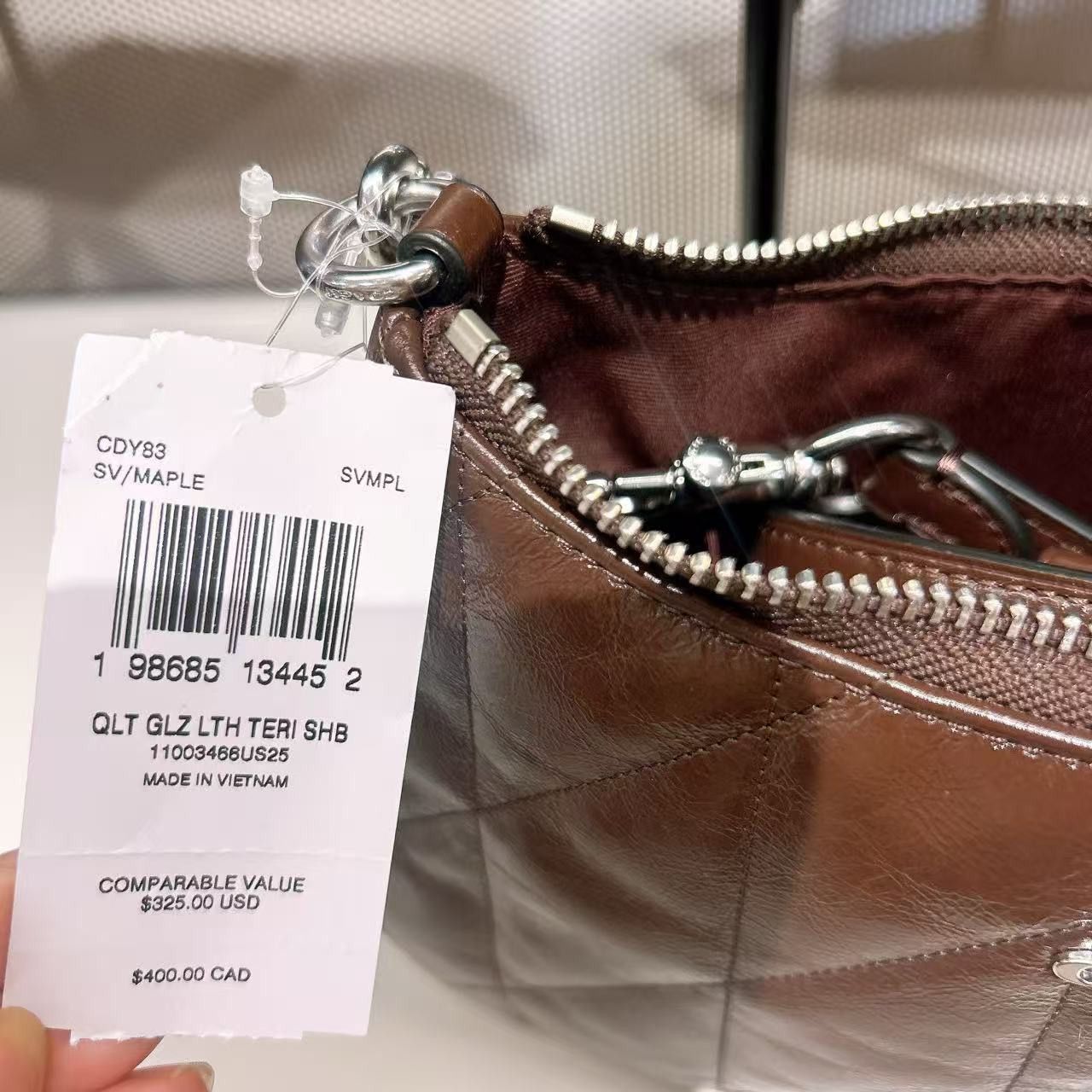 Coach NWT Coach Teri Shoulder Bag With Quilting CDY83 Size ONE SIZE - 3 Thumbnail