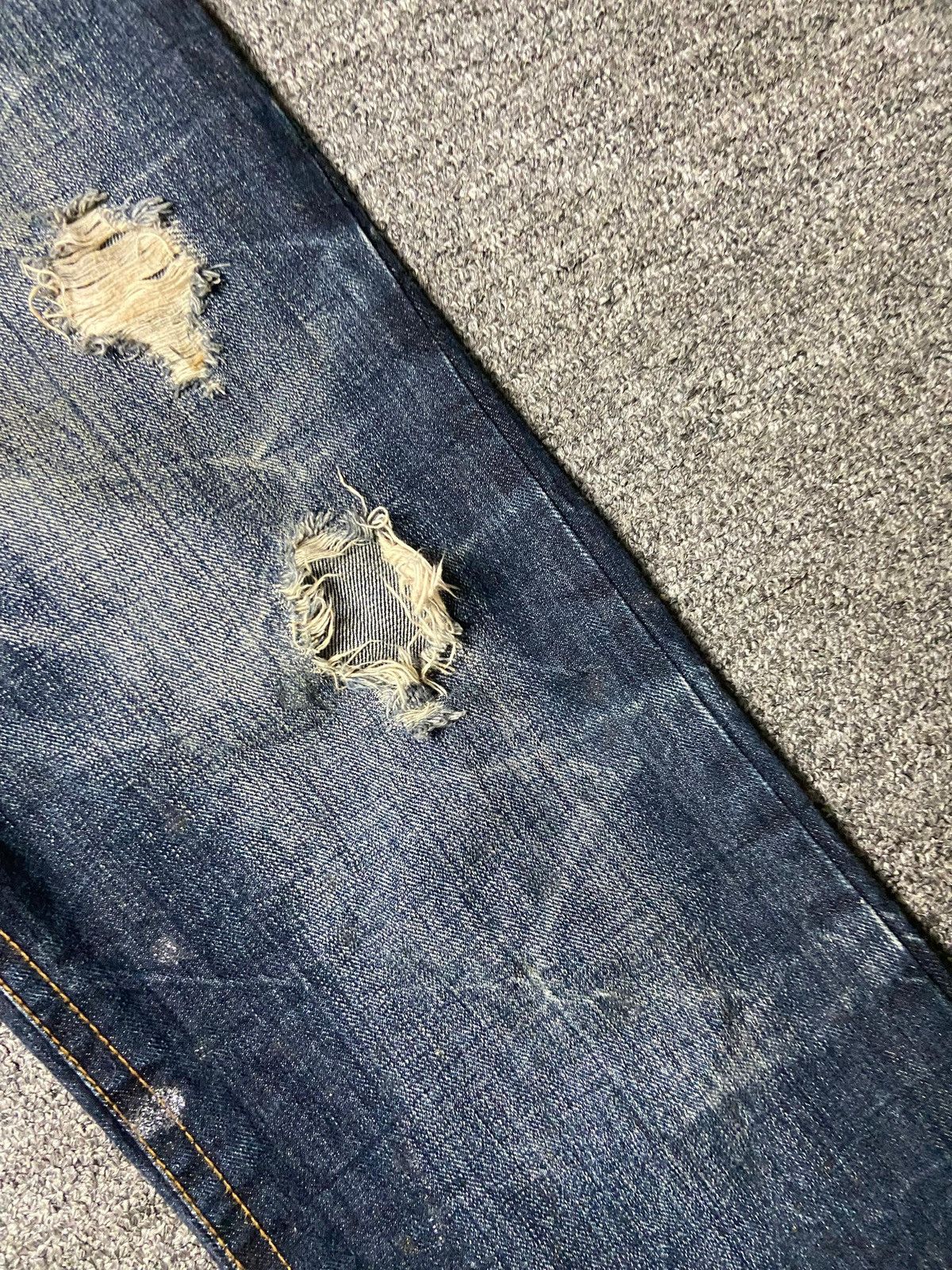 Japanese Brand Original Jeans Brand Distressed Ripped Jeans (171) Size US 32 / EU 48 - 13 Thumbnail