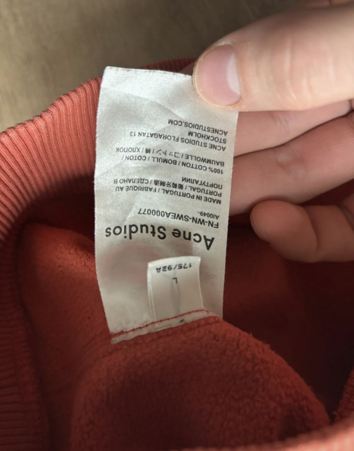 Acne Studios Acne Studios Logo Hoodie Poppy Size US L / EU 52-54 / 3 - 5 Thumbnail