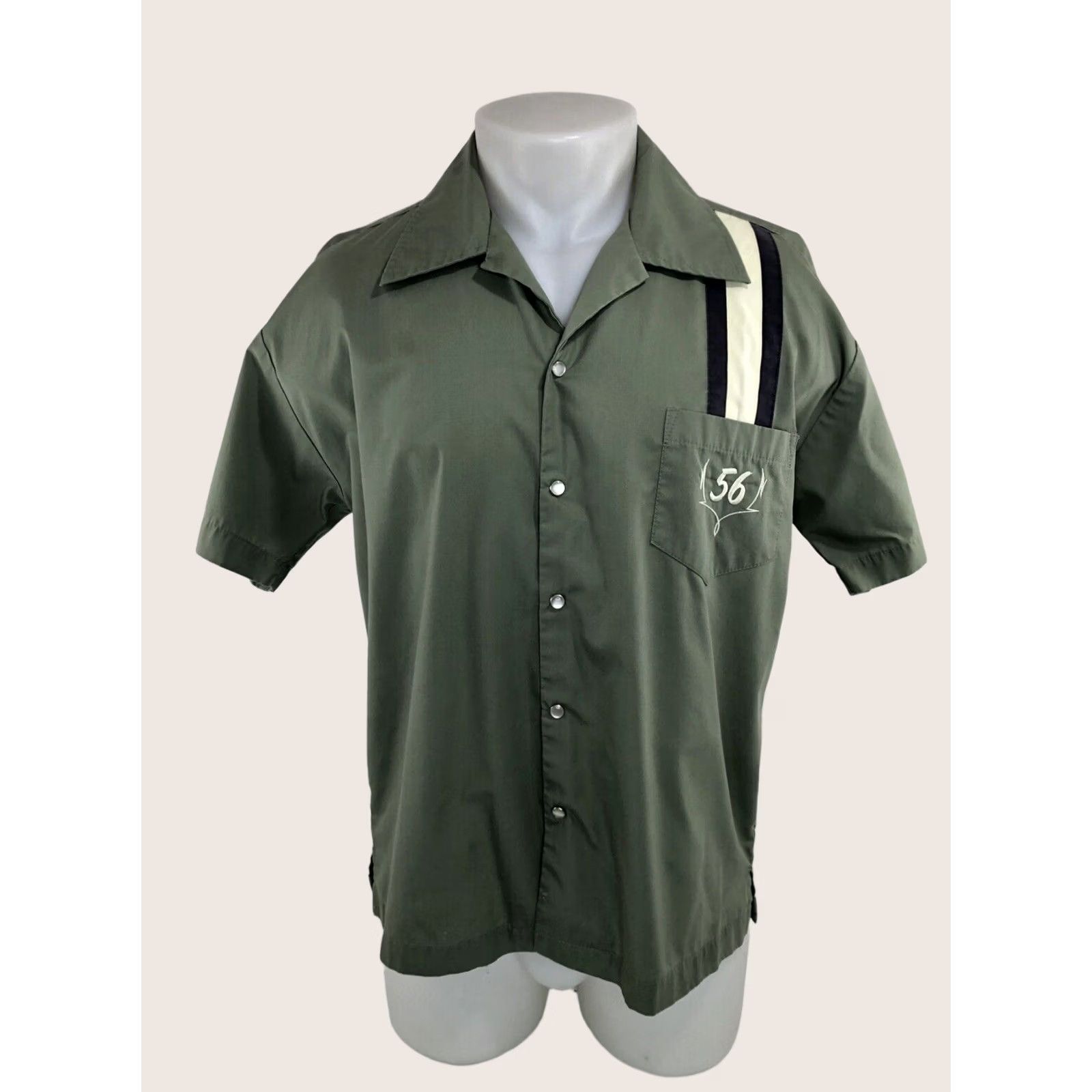 Jockey BC Ethic THROTTLE JOCKEYS Shirt Mens Md Green Cars Pearl Snap Button-Up Short Sleeve Casual Size US M / EU 48-50 / 2 - 1 Thumbnail