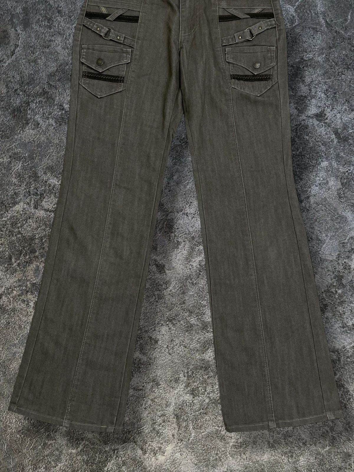 Japanese Brand Vintage Japan Designer 90’s Fash Trash Flared Bush Pant Size US 30 / EU 46 - 3 Thumbnail