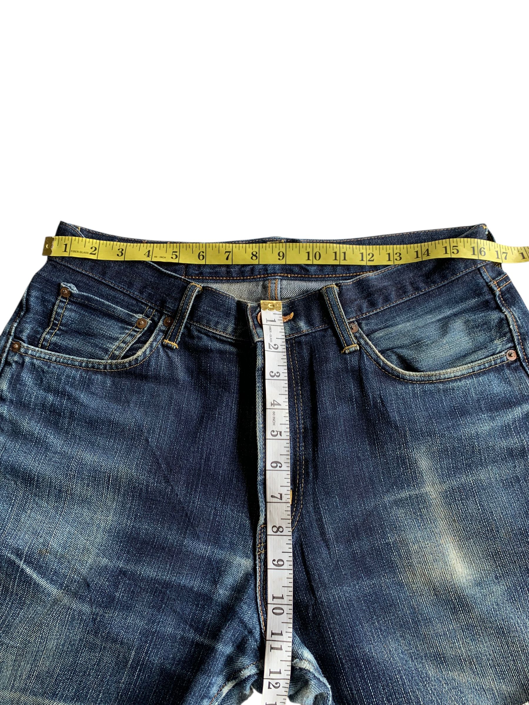 Kapital EDWIN SELVEDGE 505zx FADED &RUSTY DISTRESSED DENIM Size US 33 - 20 Thumbnail