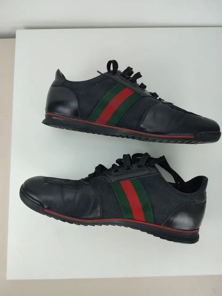 Gucci Gucci Leather Guccissima Strip Web Shoes Sneakers 28 cm Size US 10 / EU 43 - 14 Thumbnail