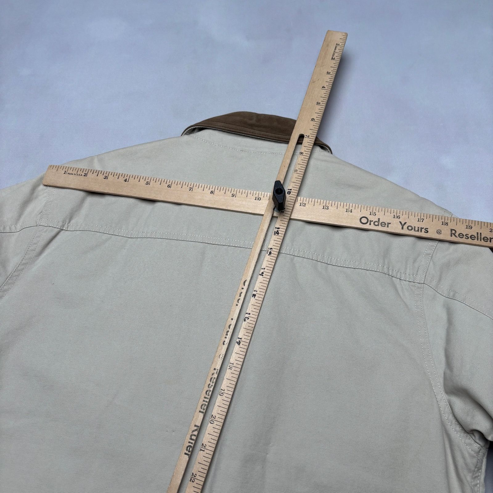 Gap Vintage Gap Field Chore Coat Quiltef Jacket Leather Collar Size US L / EU 52-54 / 3 - 8 Thumbnail
