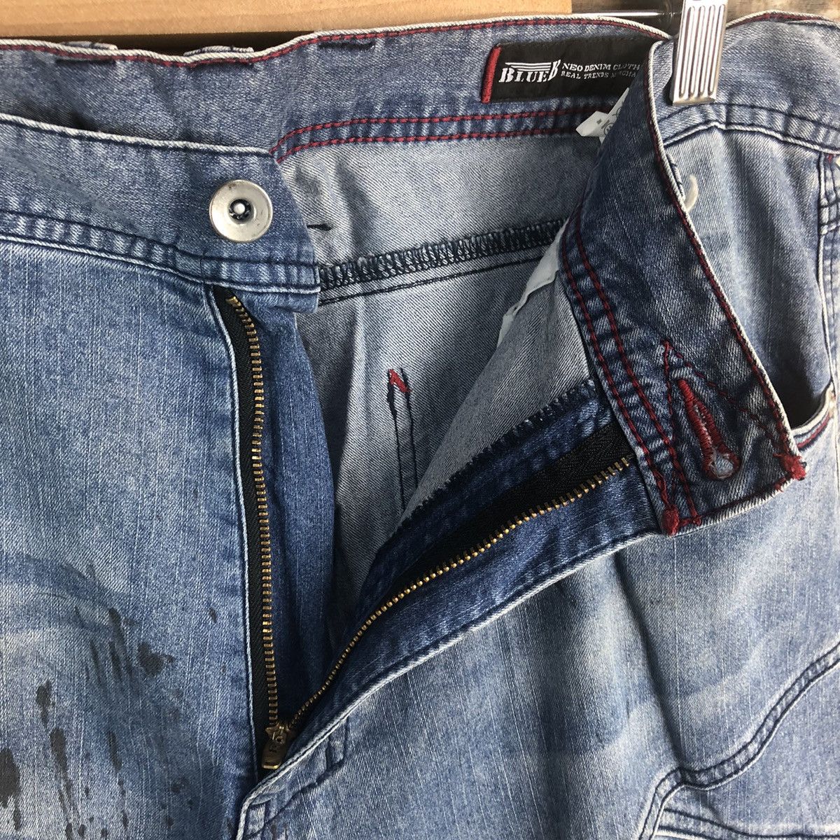 Japanese Brand DL Blue B Cargo Multipocket Blue Pants #C290 Size US 33 - 12 Thumbnail