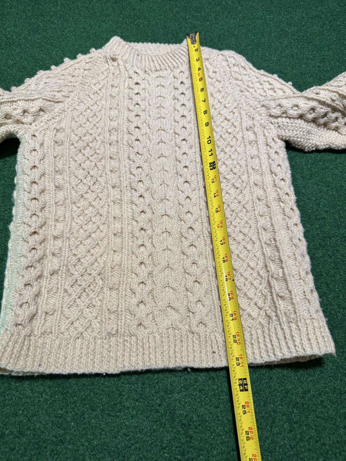 Vintage True Vintage Fisherman Cable Knit Sweater 17x23 Wool Size XS / US 0-2 / IT 36-38 - 7 Thumbnail