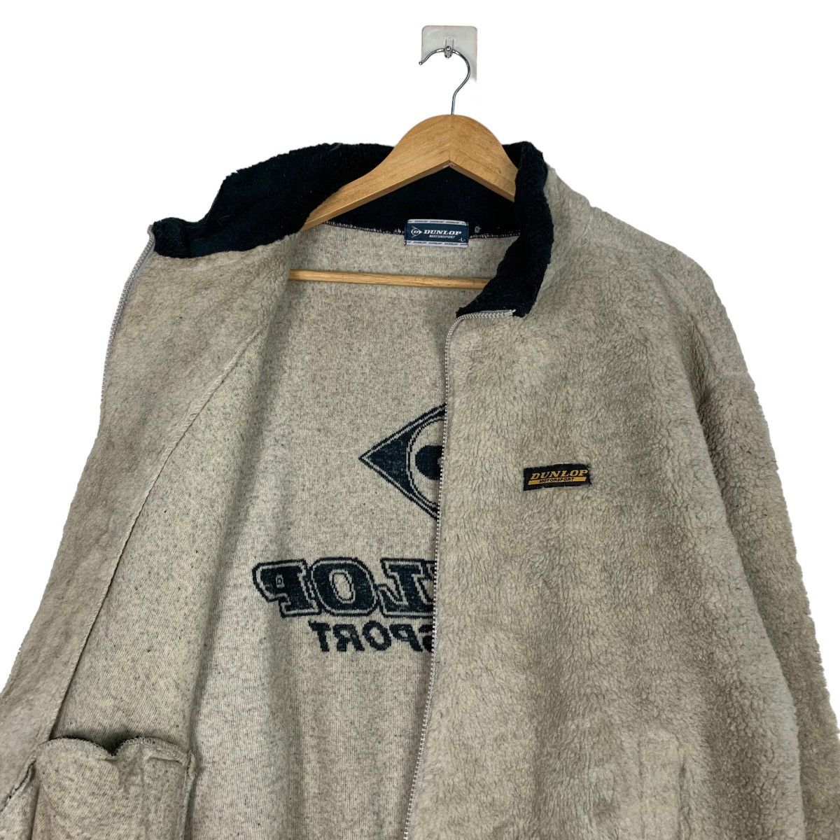 Dunlop DUNLOP MOTORSPORT Big Logo Fleece Bomber Jacket #1032-C46 Size US L / EU 52-54 / 3 - 10 Thumbnail