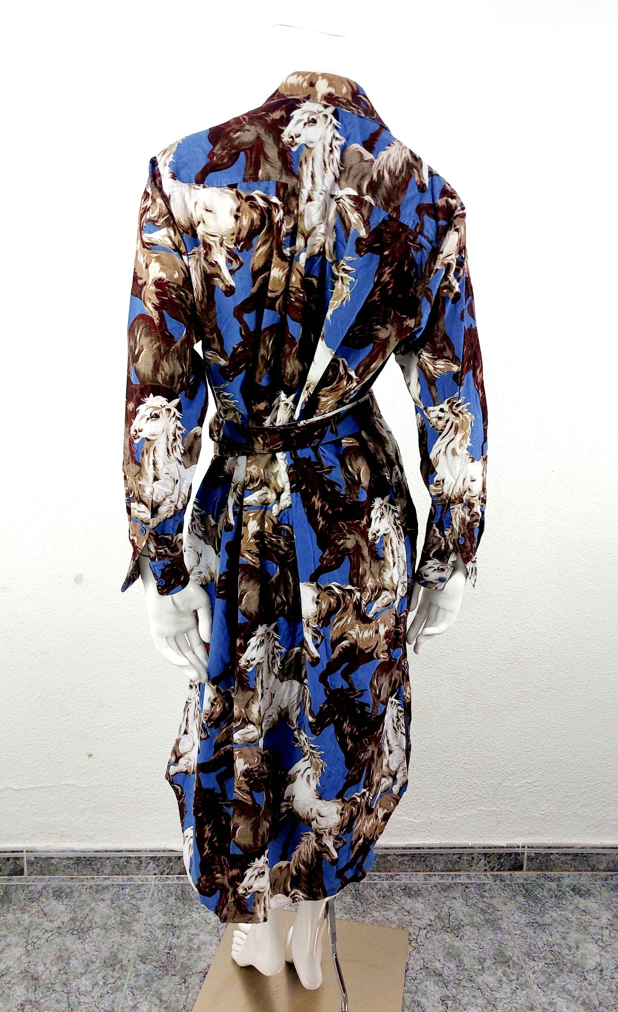 Kenzo KENZO Women's Chevaux Horse Cowboy Denim Tunc Dress Size M / US 6-8 / IT 42-44 - 15 Thumbnail