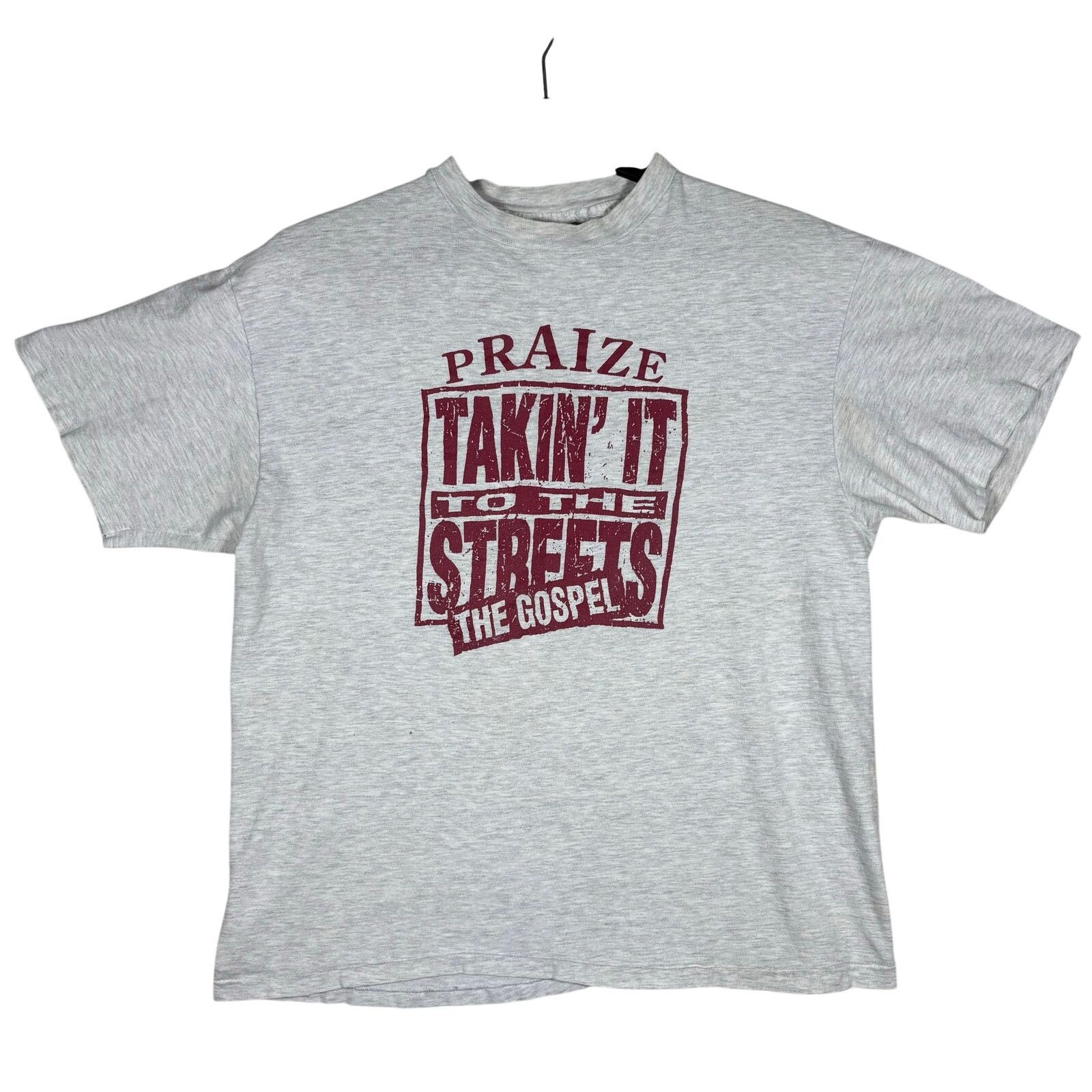 Hanes USA Praise Takin It to the Streets Gospel Shirt Large Size US L / EU 52-54 / 3 - 2 Thumbnail