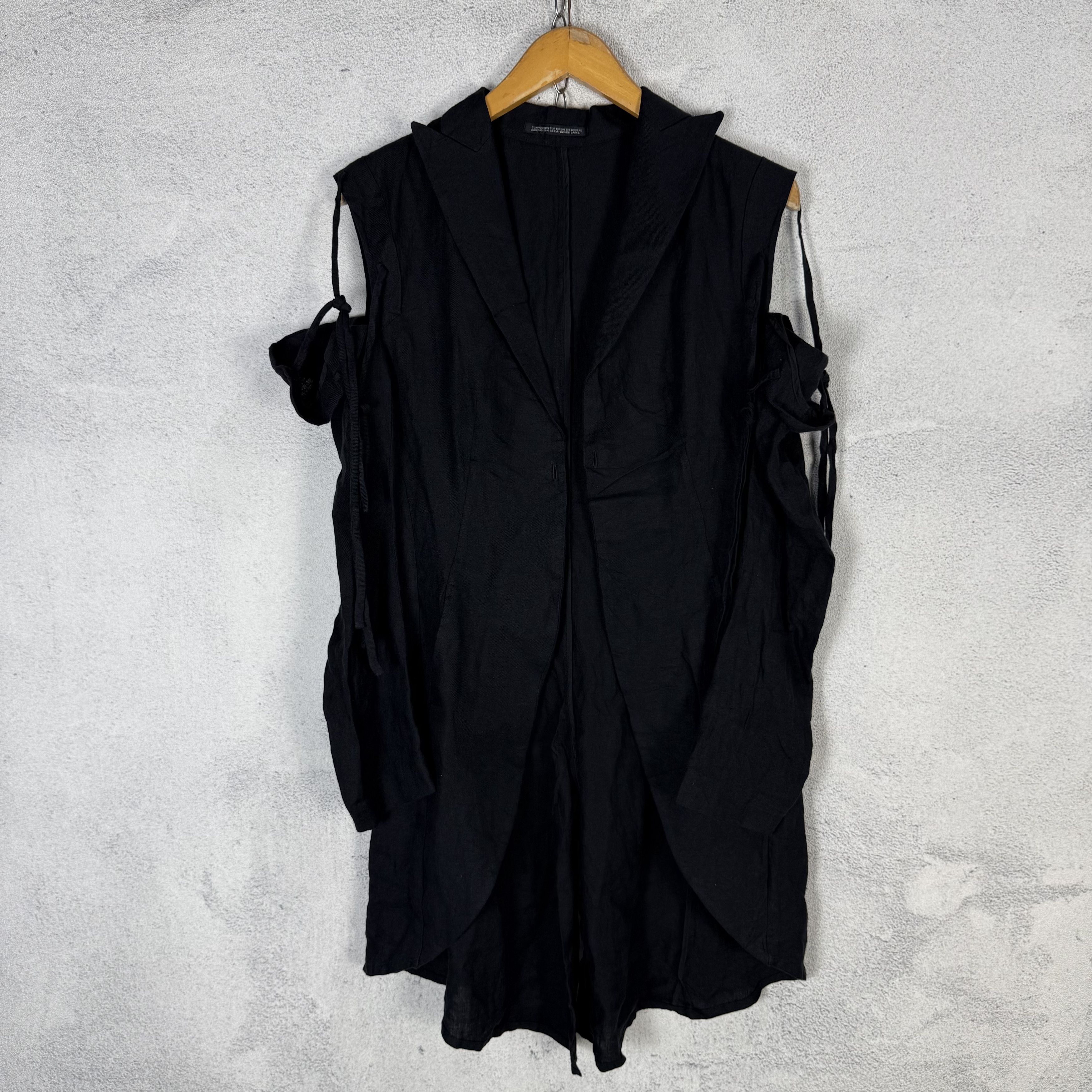 Yohji Yamamoto NOIR Yohji Yamamoto Black Blazer Outer Shirt Size S / US 4 / IT 40 - 1 Thumbnail