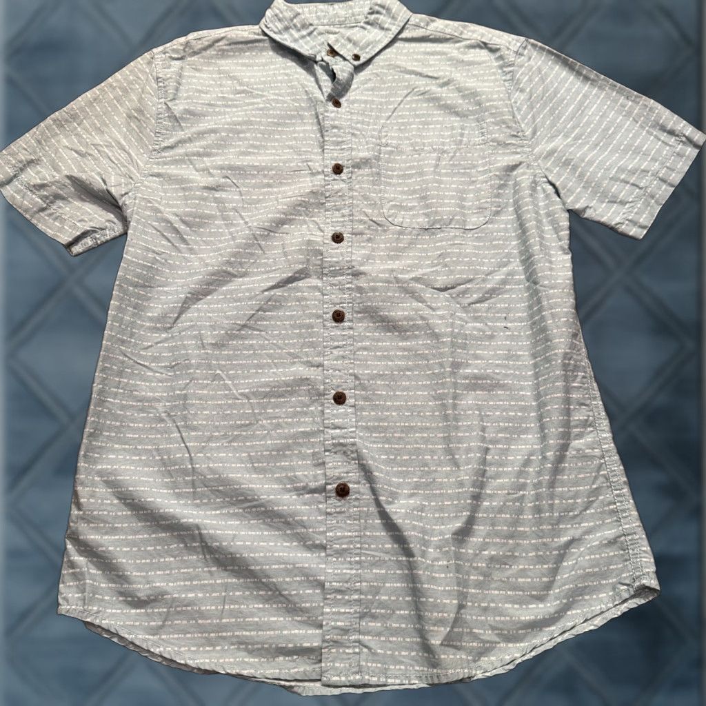 Katin Katin Shirt Mens M Blue Cotton Short Sleeve Button-Up Surf Pocket Casual Size US M / EU 48-50 / 2 - 1 Thumbnail