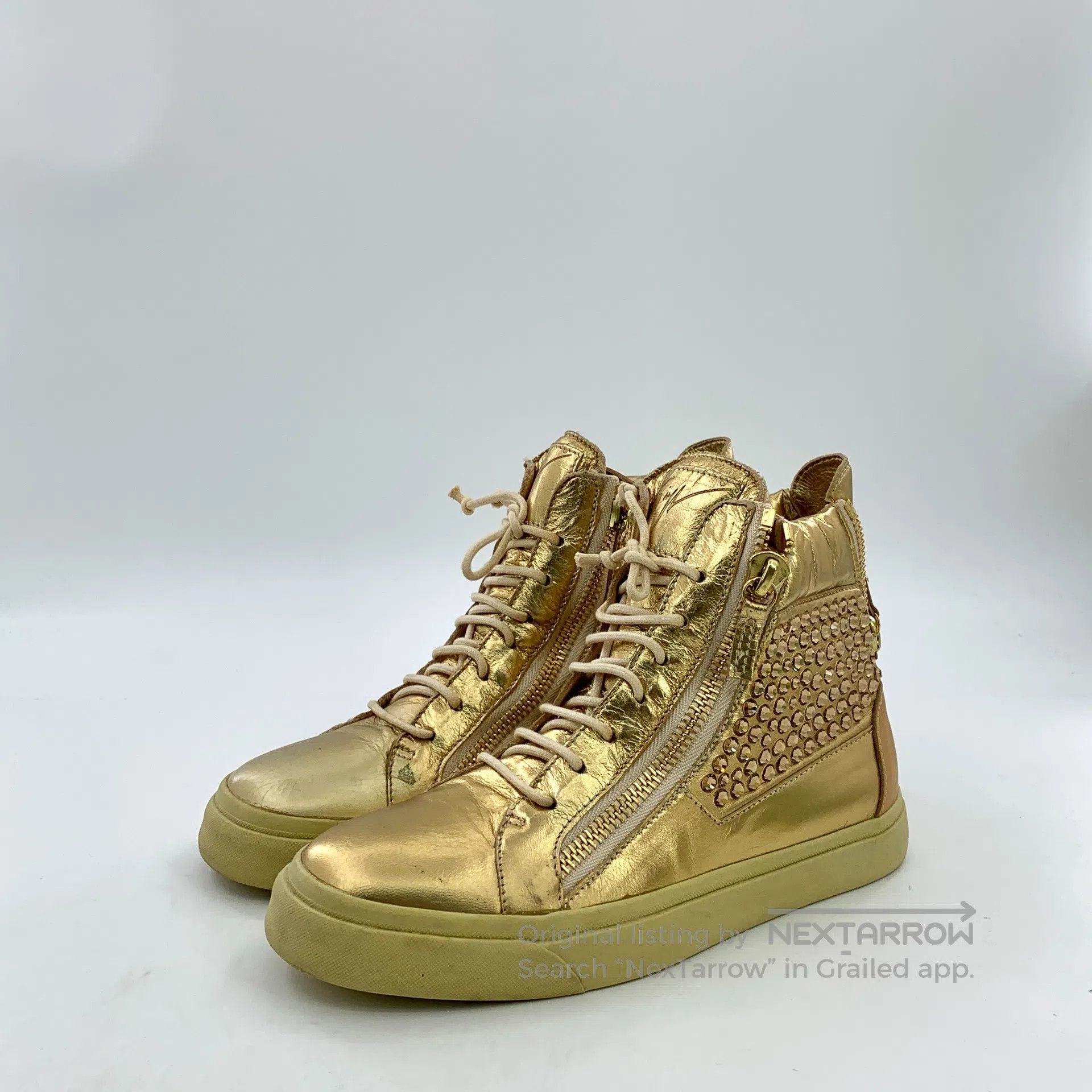 Other GIUSEPPE ZANOTTI DESIGN Golden Dual Zipper Design Stud Dec Size US 5 / EU 37 - 1 Thumbnail