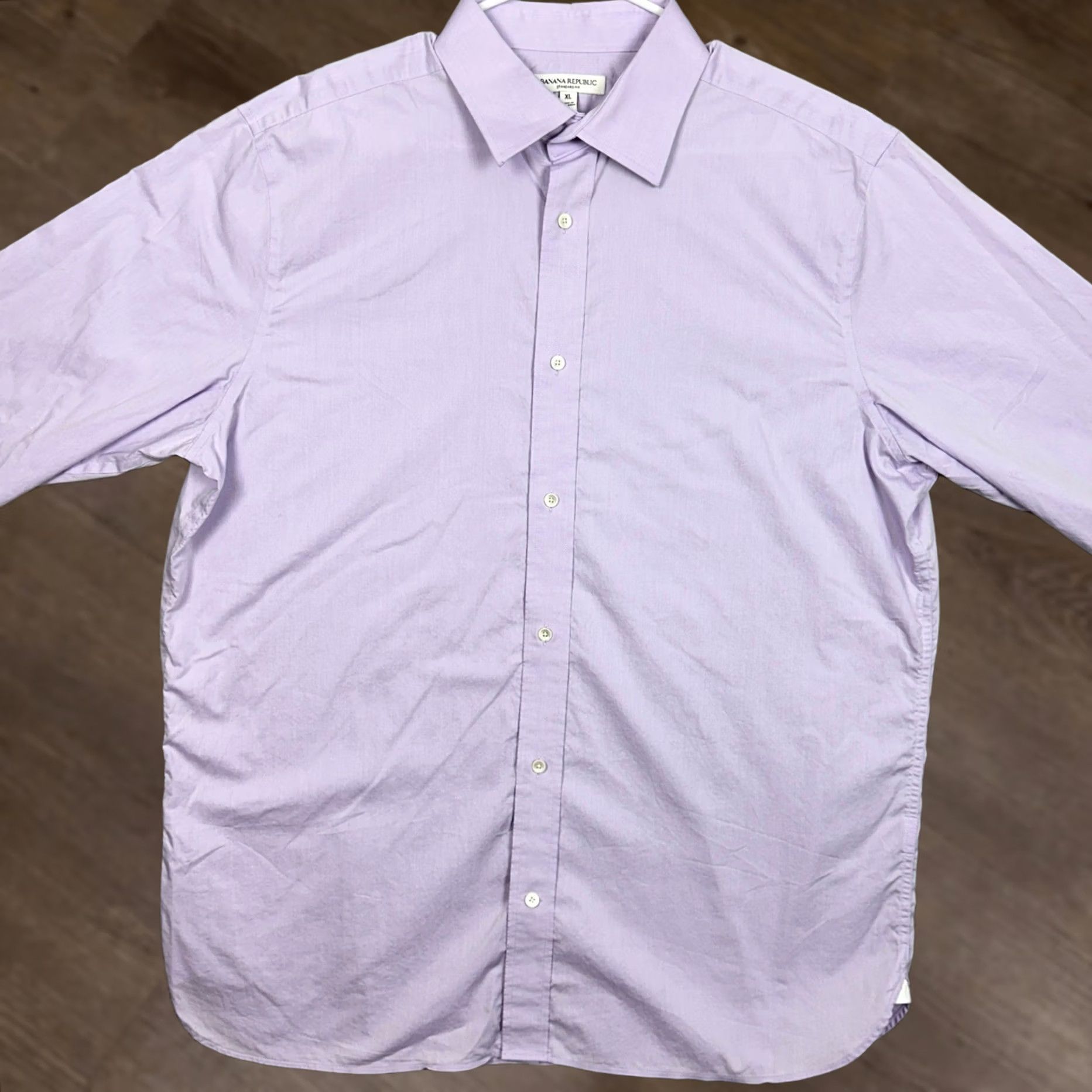 Banana Republic Banana Republic Shirt Mens XL Light Purple Button Up Regular Fit Long Sleeve Size US XL / EU 56 / 4 - 1 Thumbnail