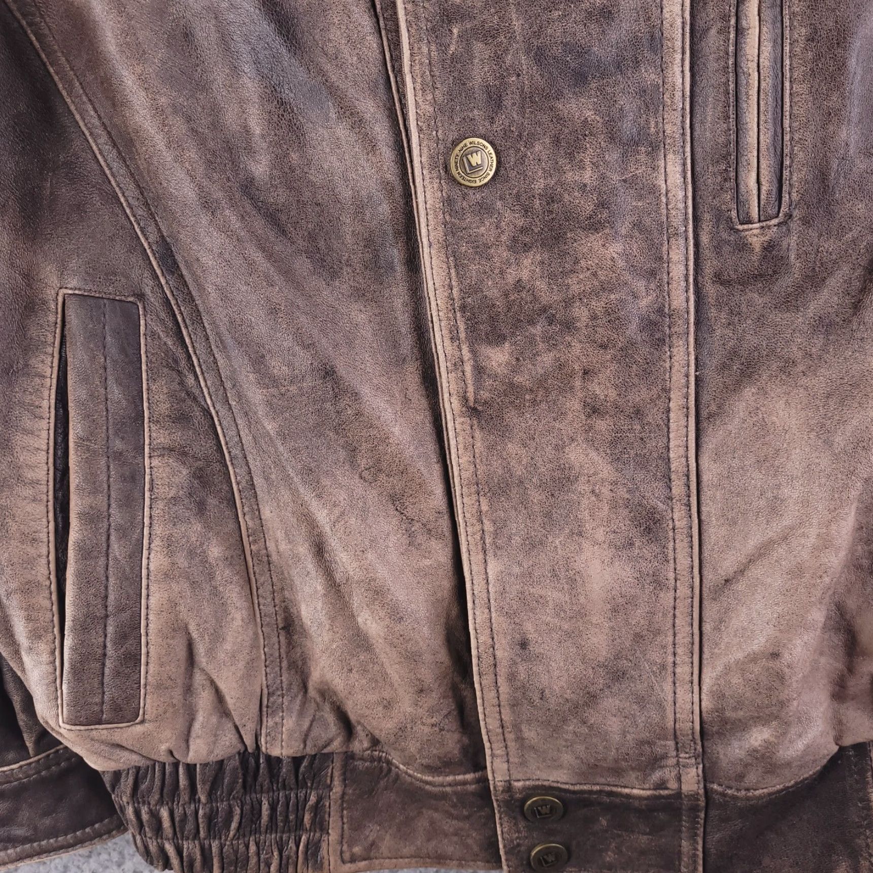 Vintage Wilson Leather Jacket Mens M Brown Biker Western Cowboy Jacket Mens Brown Leather Size US M / EU 48-50 / 2 - 5 Thumbnail