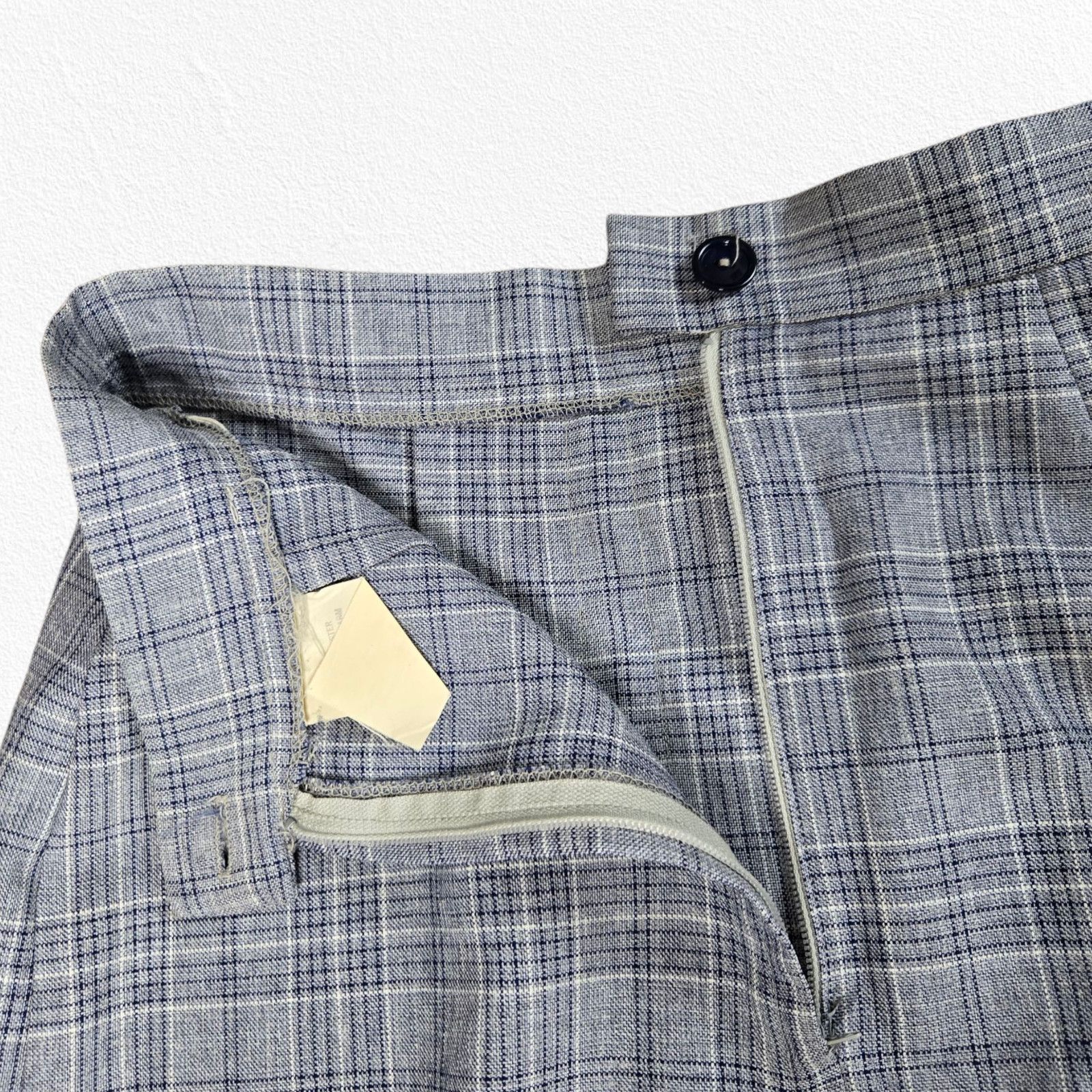 Vintage 1970s Gray Plaid Classic Midi Skirt Size 6 Size 28" / US 6 / IT 42 - 7 Thumbnail
