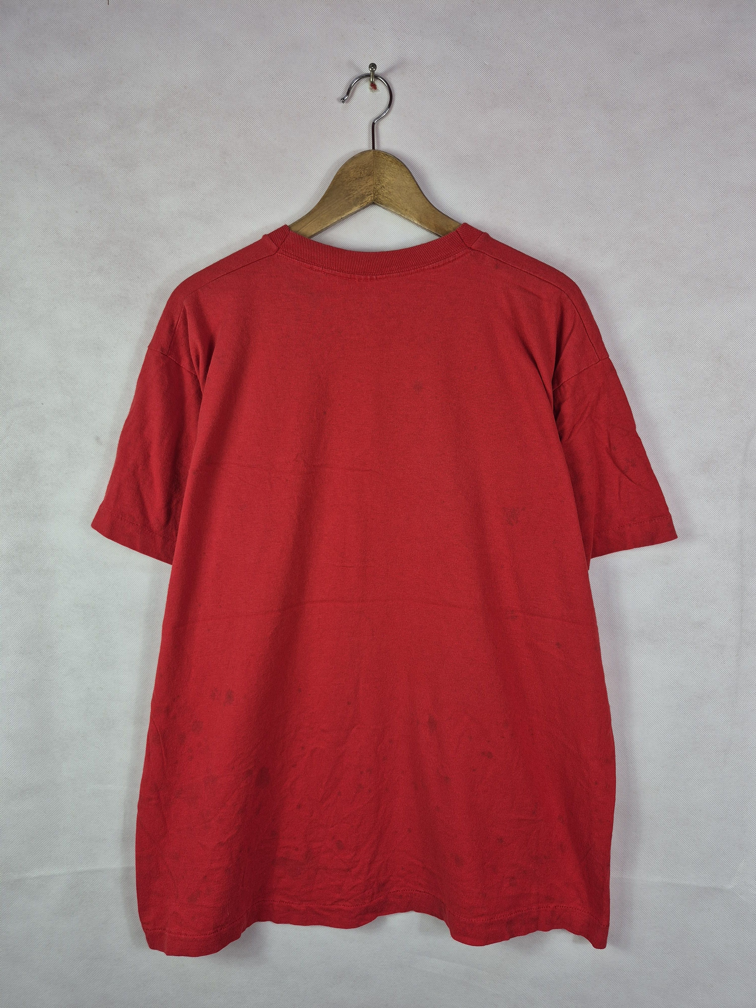 Vintage 🔥 Vintage 90s Plain Red Tees Size US XL / EU 56 / 4 - 8 Thumbnail