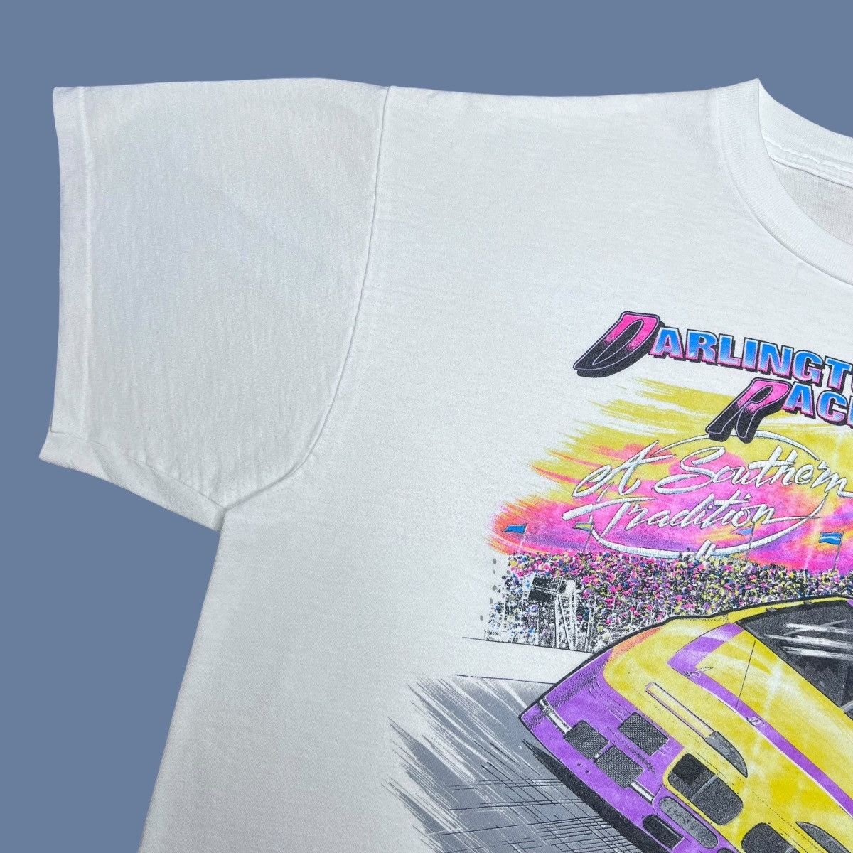 Vintage Vtg 1990s Darlington Raceway A Southern Tradition Racing Tee Size US XL / EU 56 / 4 - 4 Thumbnail