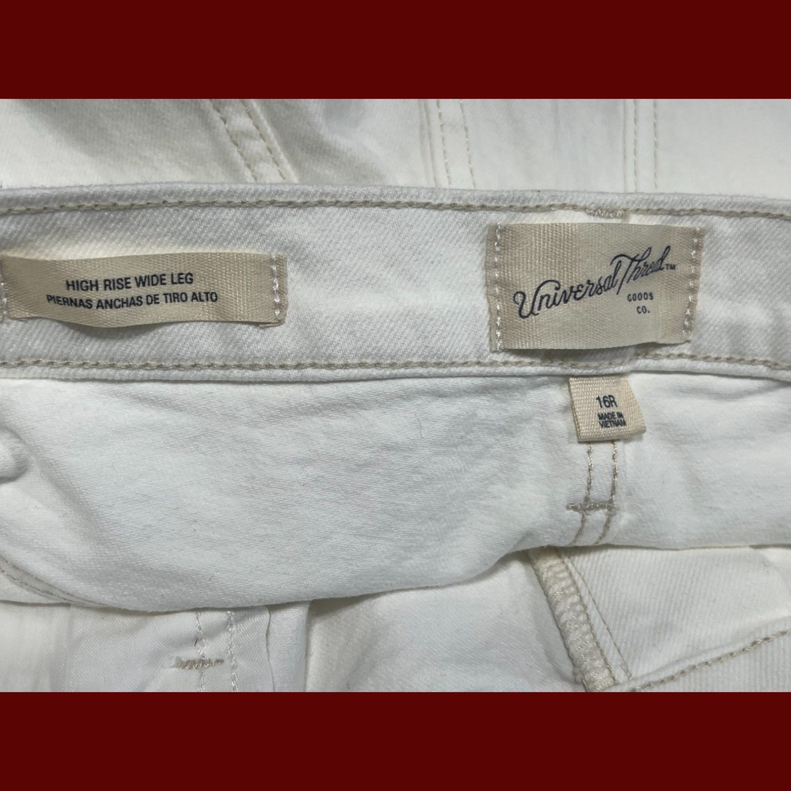 Other Universal Thread - Women's High Rise Wide Leg Pants - Fitted Size 38" / US 16 / IT 52 - 11 Thumbnail