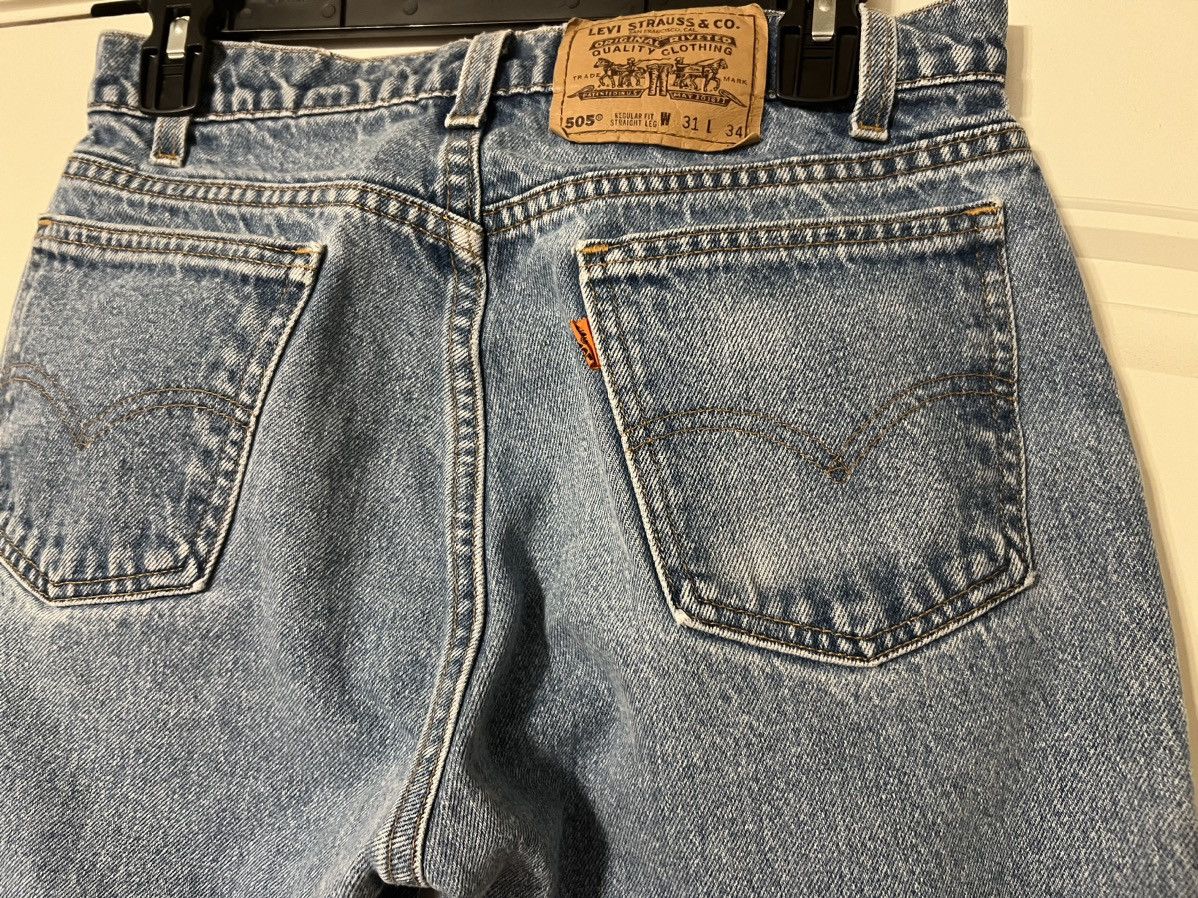 Levi's Vintage Levi’s 505 Orange Tab Jeans Size US 30 / EU 46 - 4 Thumbnail