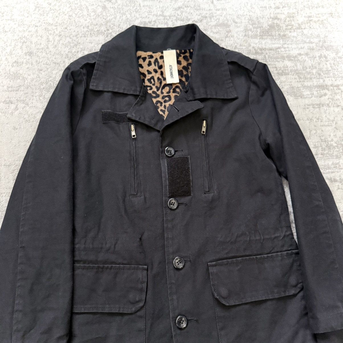 Kazuyuki Kumagai Attachment 2000's Attachment Cheetah Print Lined Military Field Jacket Size US M / EU 48-50 / 2 - 3 Thumbnail