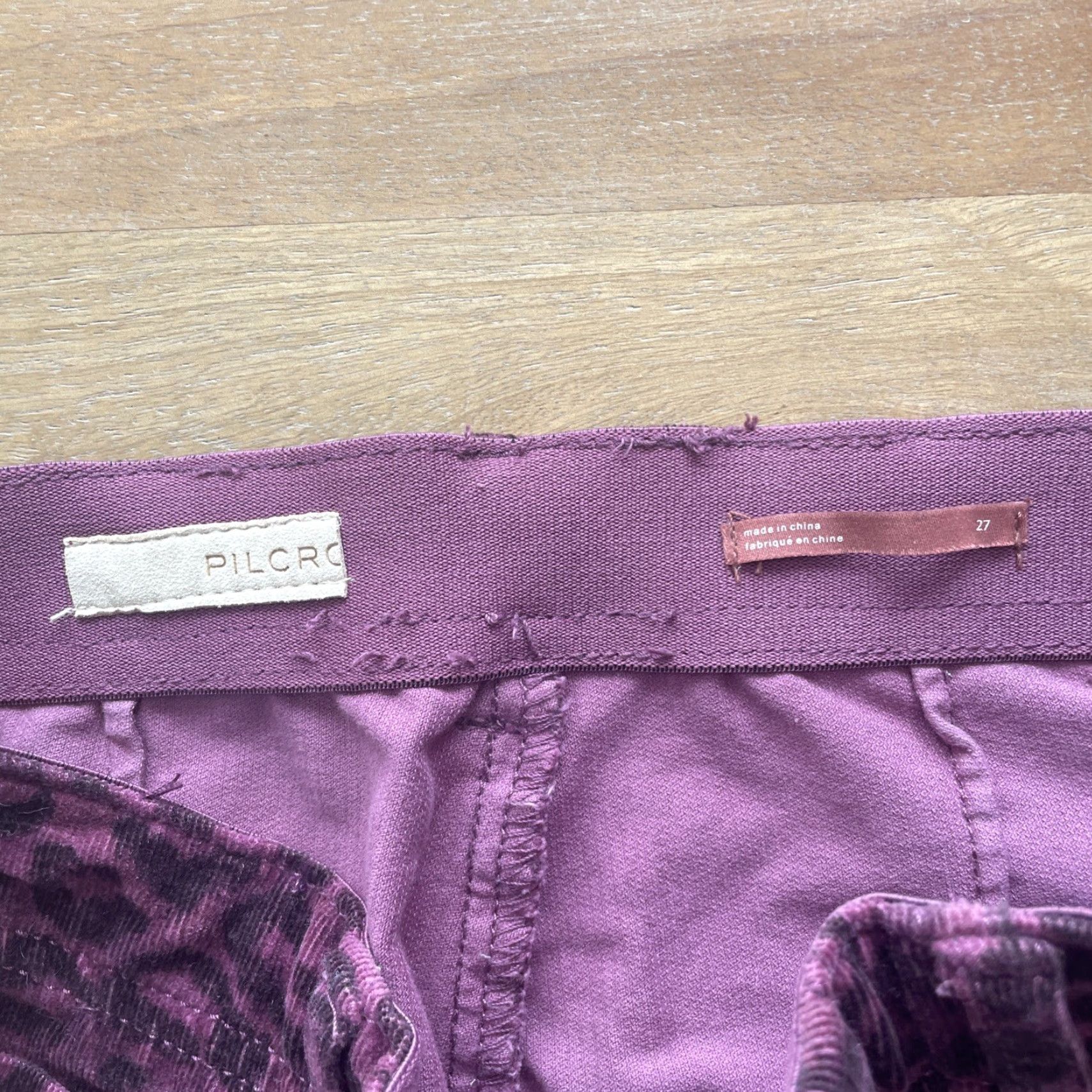 Vintage VINTAGE Pilcro The Pull-On Icon Corduroy Pants Womens 27x27 Pink Leopard Jeans 80s Animals Bohemian Hippie Cowboy Music Girls Womens Size 27" / US 4 / IT 40 - 3 Thumbnail