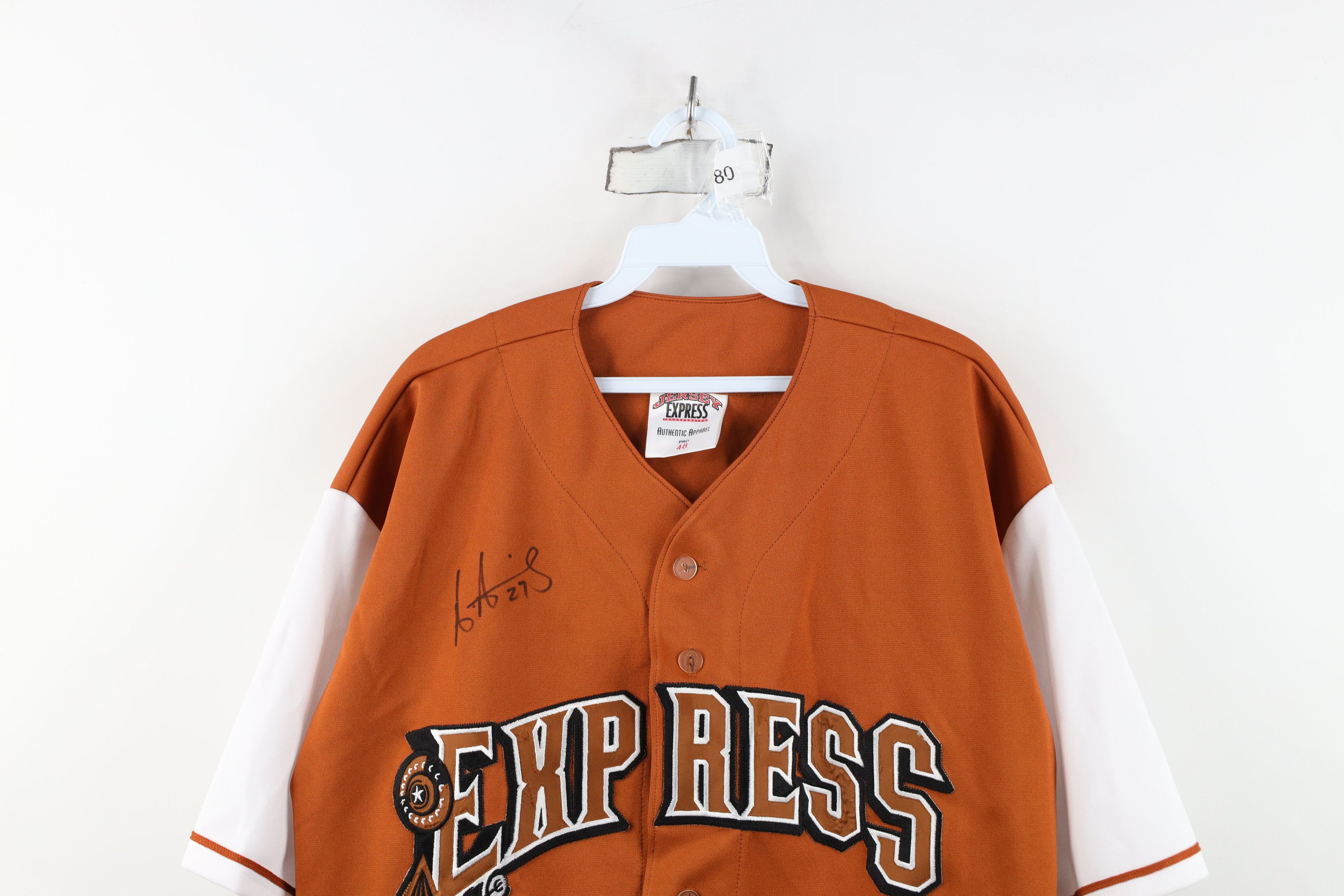 Vintage Autographed Round Rock Express Minor League Baseball Jersey Size US XXL / EU 58 / 5 - 2 Thumbnail