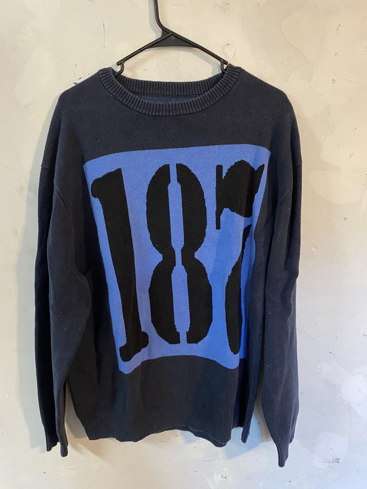Fuck The Population FTP 187 Knit Sweater Blue *rare* Size US XL / EU 56 / 4 - 1 Thumbnail