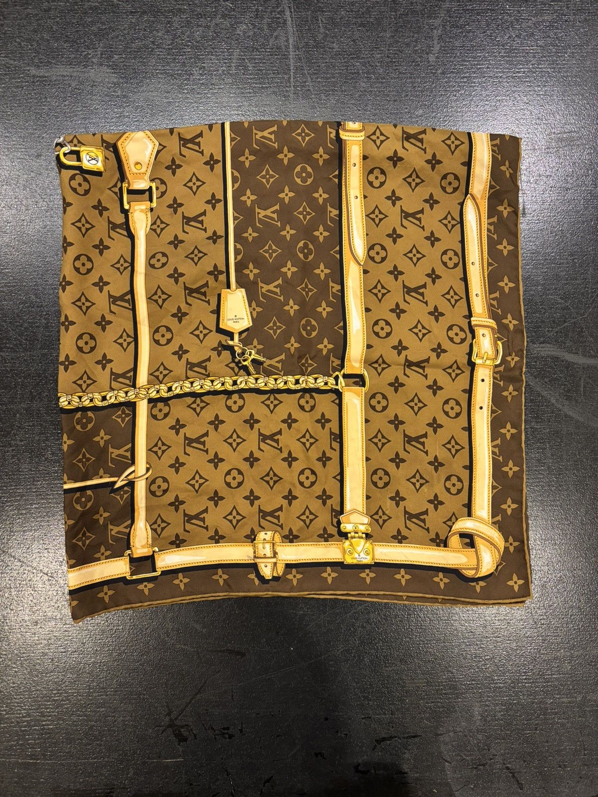 Louis Vuitton Louis Vuitton Confidential Square Silk Scarf Size ONE SIZE - 2 Thumbnail
