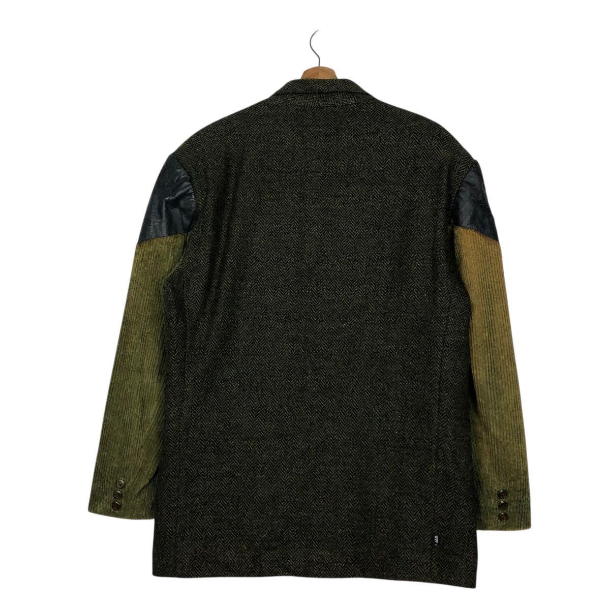 Japanese Brand 🔥VINTAGE PATCH WORK LEATHER WOOL JACKET JAGMEN ISSEY MIYAKE Size US M / EU 48-50 / 2 - 10 Thumbnail