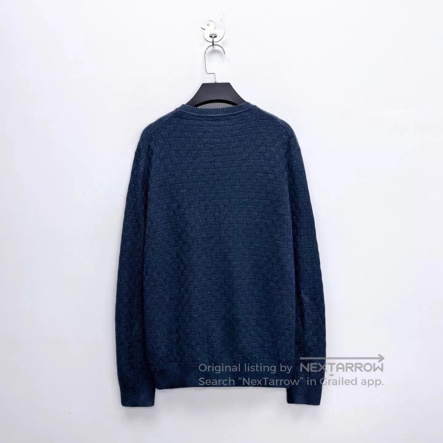 Louis Vuitton Blue Textured Long Sleeve Sweater Size M. Size US M / EU 48-50 / 2 - 2 Thumbnail