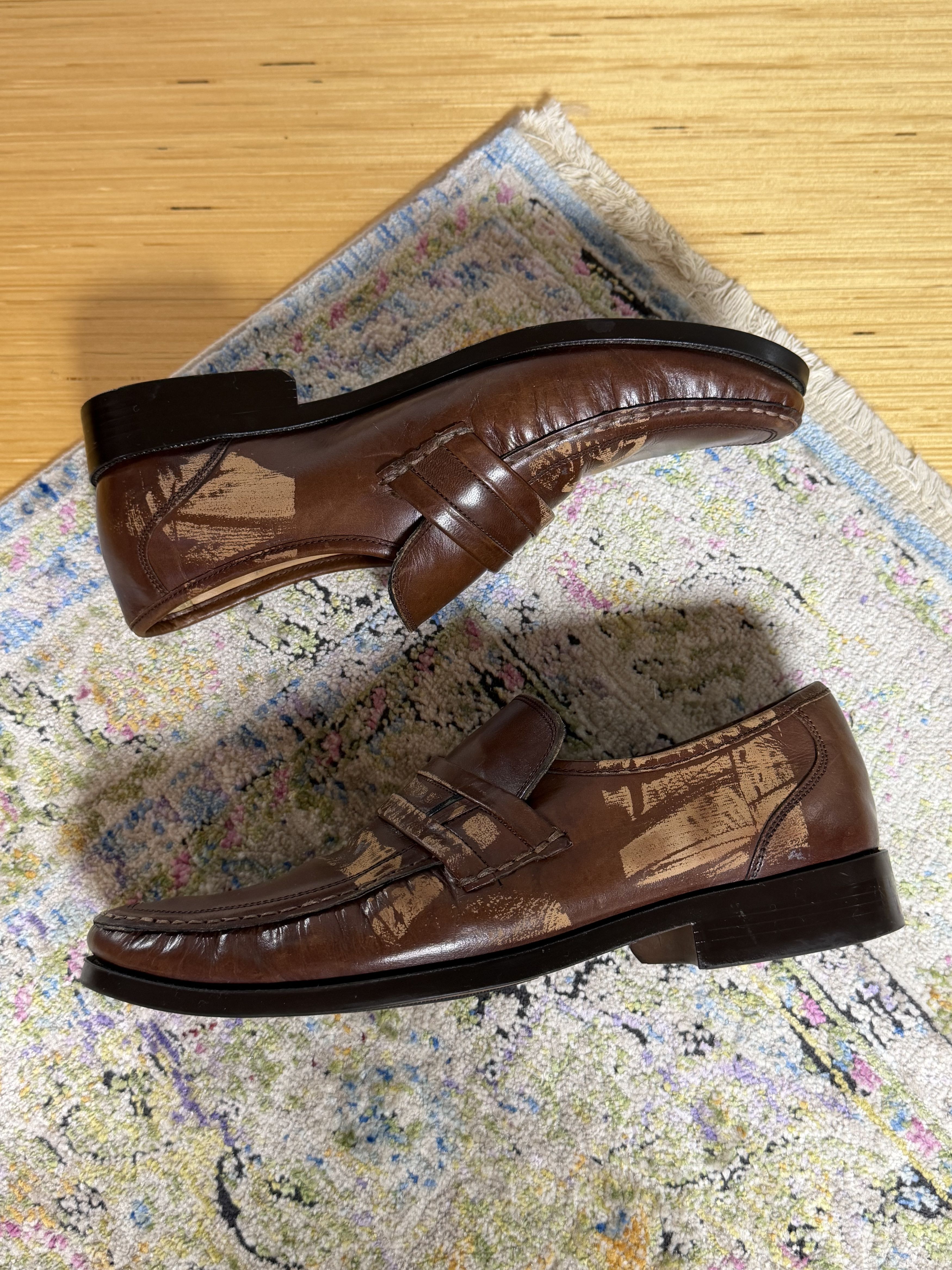 Clarks Clarks CraftJames Lo Brown Leather Loafer 11US Extra Wide Size US 11 / EU 44 - 4 Thumbnail