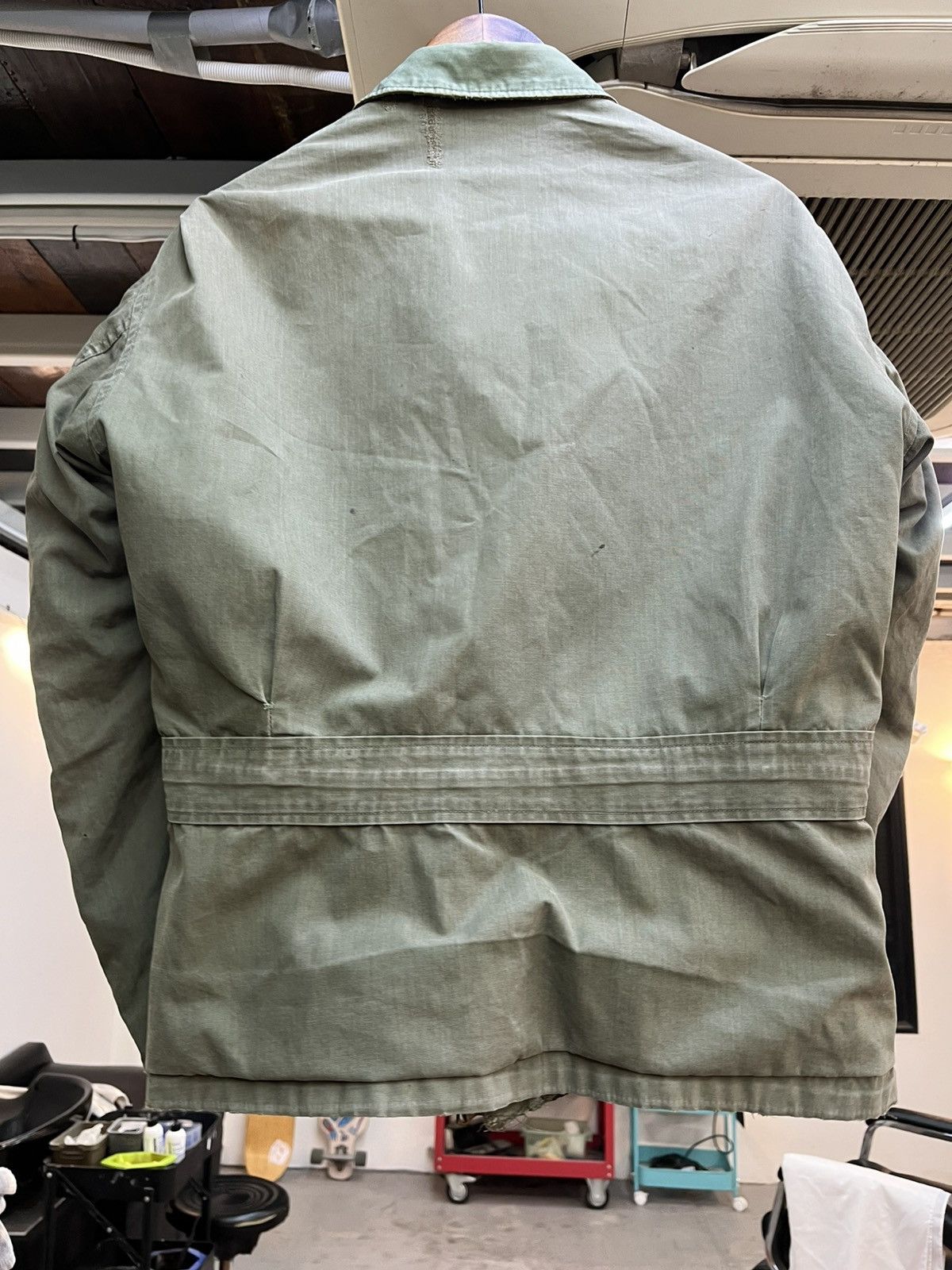 Vintage Perfect sun faded and Distressed 40s US NAVY N4 jacket Size US L / EU 52-54 / 3 - 2 Thumbnail