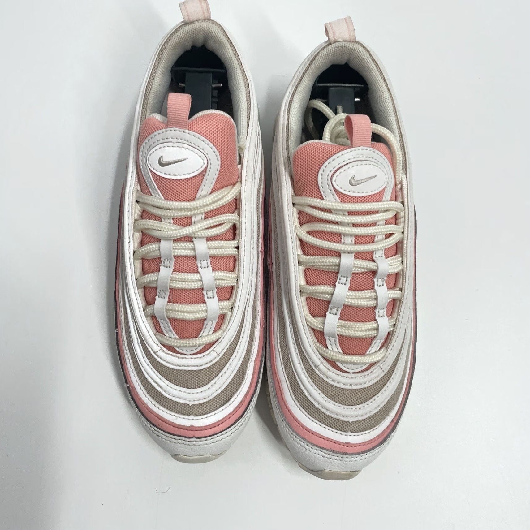 Nike VINTAGE Nike Air Max 97 Sneaker Womens 6.5 White Pink Bleached Coral 2019 Nike Air Max 97 921733-104 Size US 4 / IT 34 - 4 Thumbnail