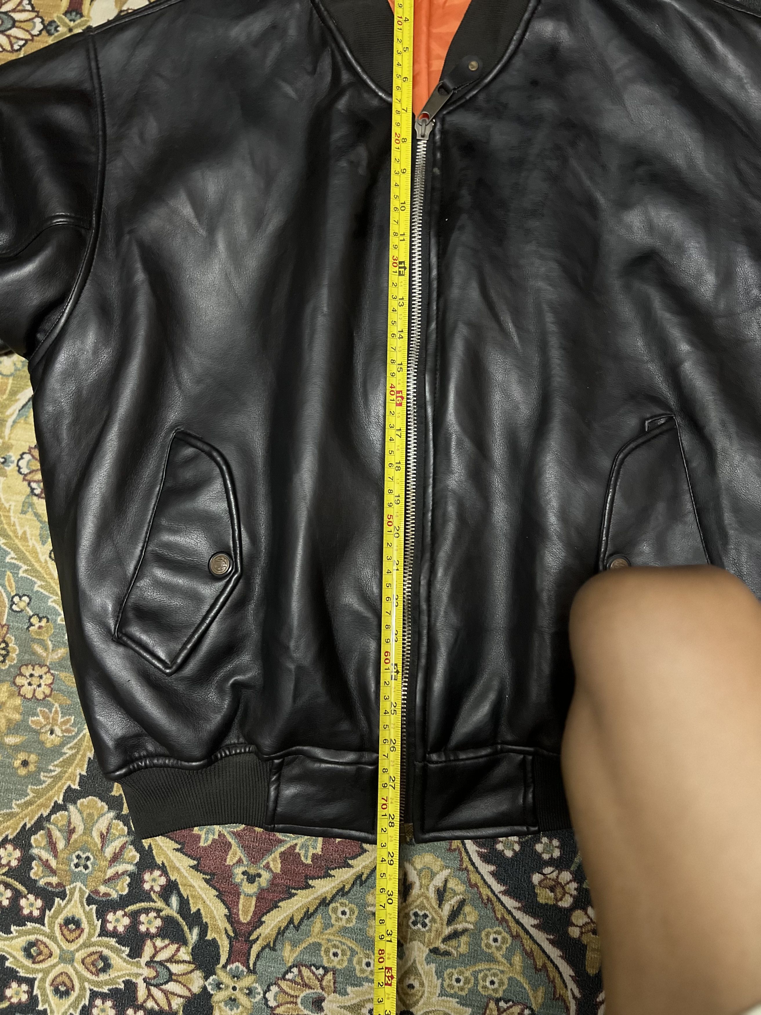 Japanese Brand Japanese Type Ma-1 Military Style Leather Reverible Jacket Size US XXL / EU 58 / 5 - 4 Thumbnail