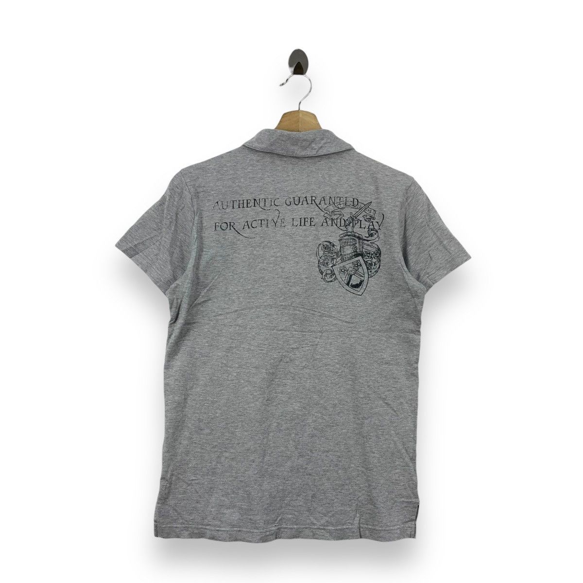 Japanese Brand MUJI LABO JAPAN Crest Logo Designer Polo Tee Shirt Top Size S / US 4 / IT 40 - 4 Thumbnail