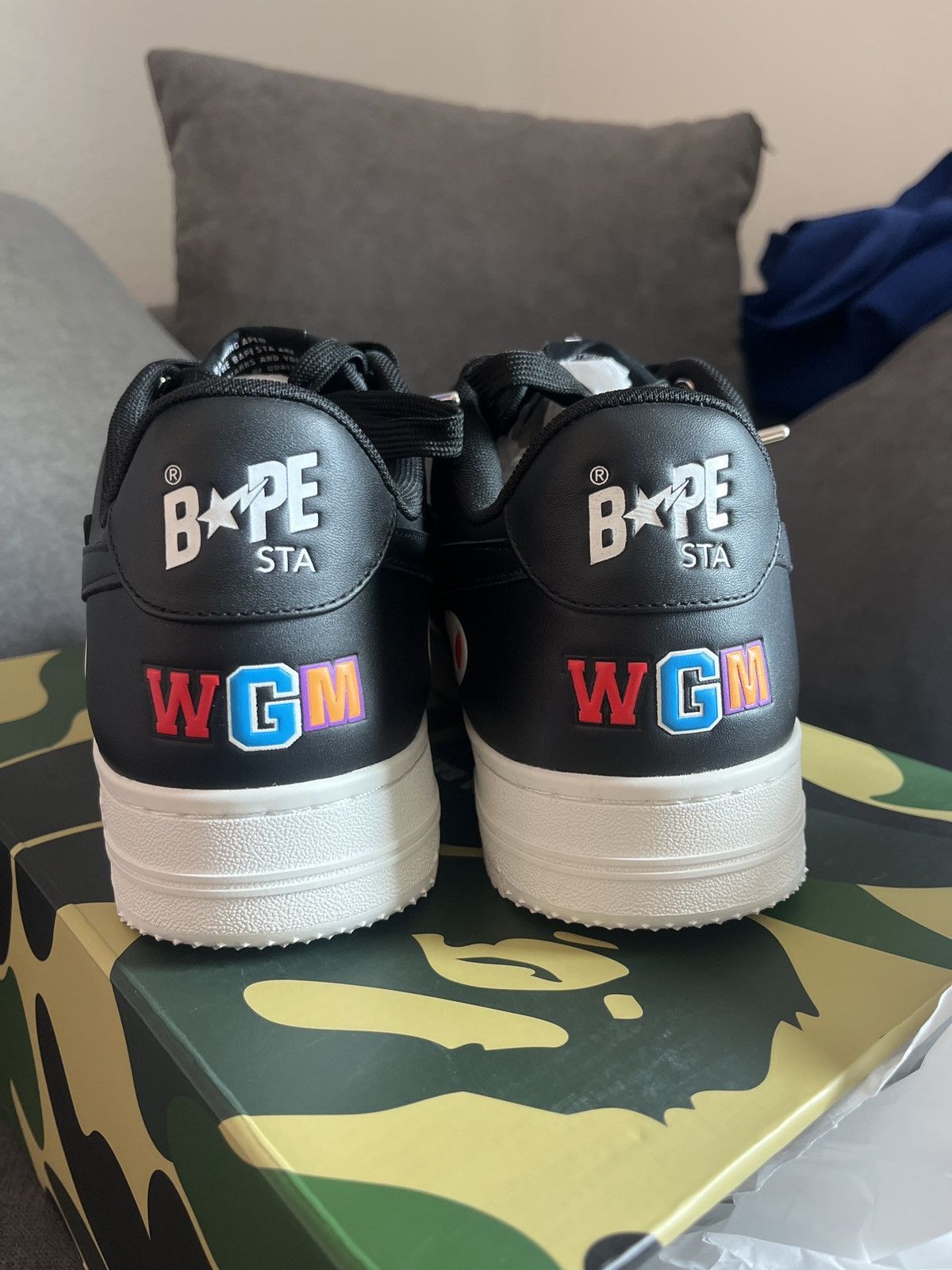 Bape BAPESTA SHARK “m2” BLACK Size US 9 / EU 42 - 14 Thumbnail