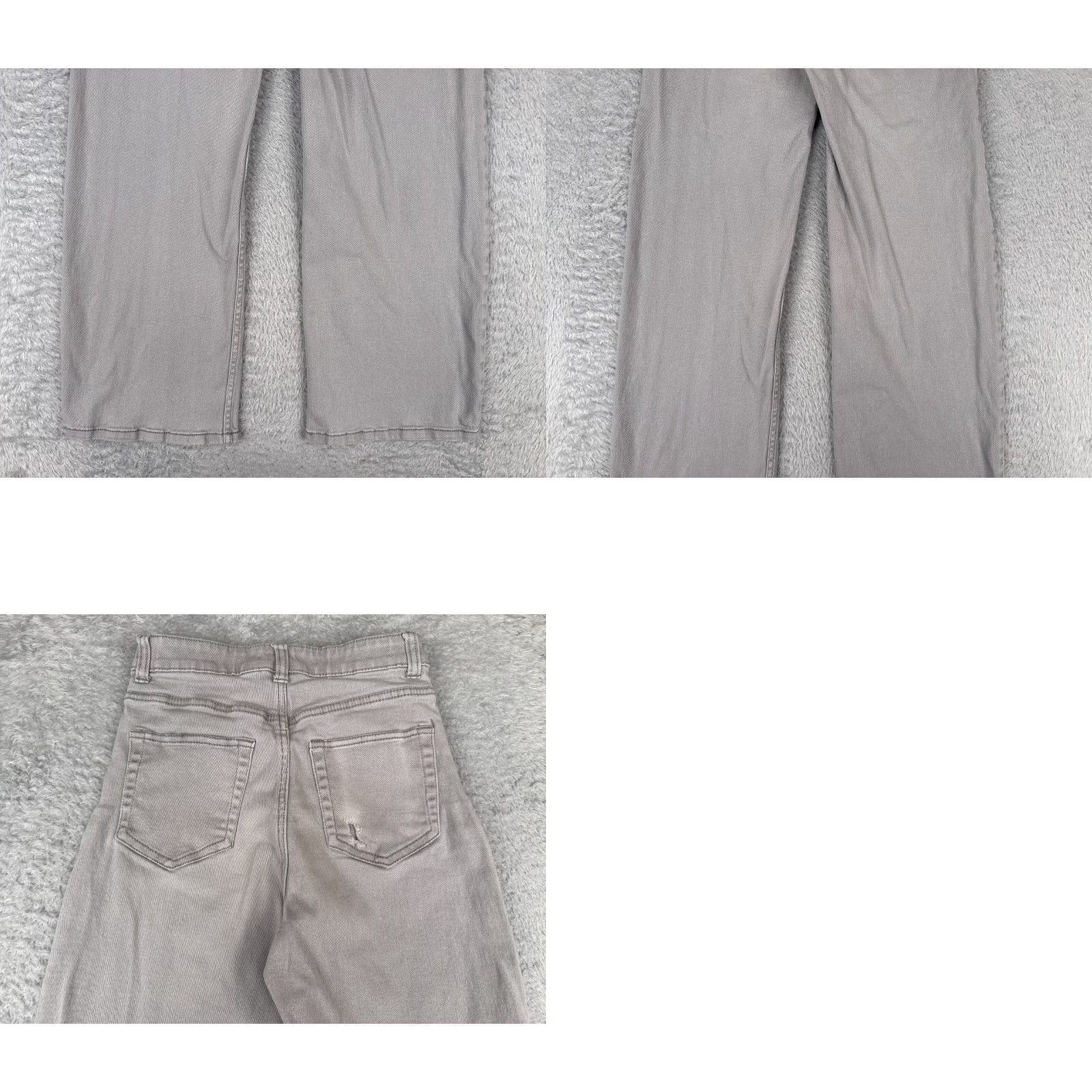 Vintage Divided Jeans Womens Gray Denim Wide Leg Mid Rise Zip Fly 24x29 Cotton Blend 2 Size 26" / US 2 / IT 38 - 10 Thumbnail