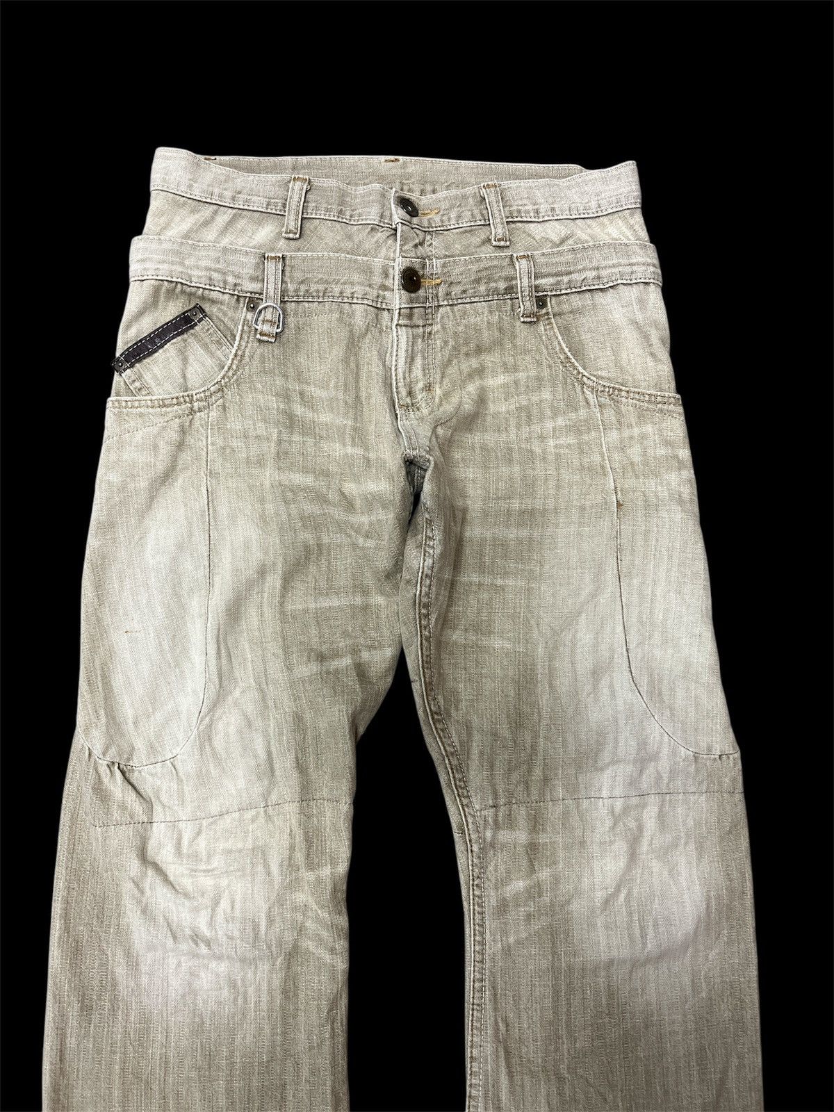 Japanese Brand DOUBLE WAIST‼️WRANGLER DISTRESSED DENIM PANT Size US 32 / EU 48 - 2 Thumbnail