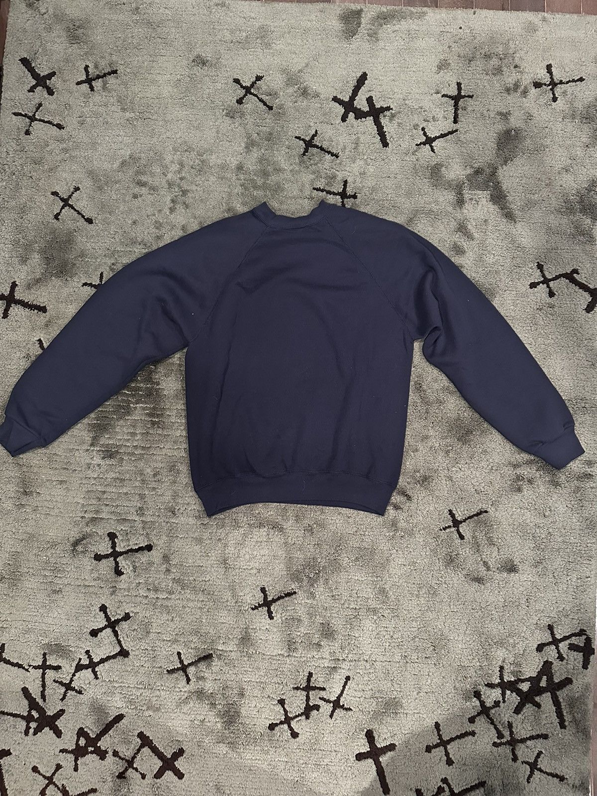 Tultex × Vintage Vintage Tulex Navy Blank Sweatshirt Size US L / EU 52-54 / 3 - 3 Thumbnail