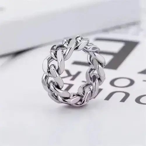 Ring Of Fire Vintage Stainless Steel Ring Size ONE SIZE - 2 Thumbnail