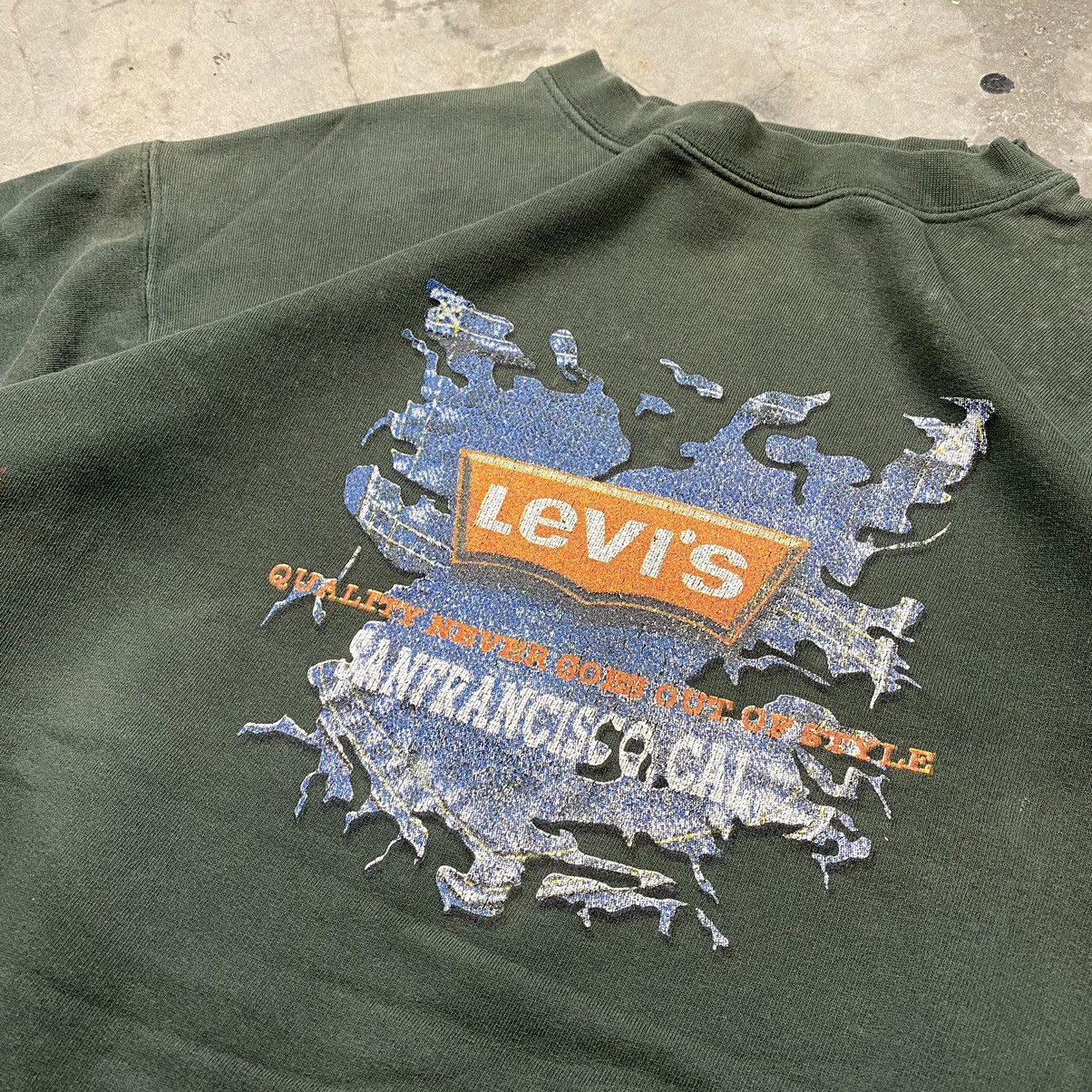 Levi's × Levi's Vintage Clothing × Vintage Rare Levis Distressed Boxy Crewneck Size US M / EU 48-50 / 2 - 2 Thumbnail