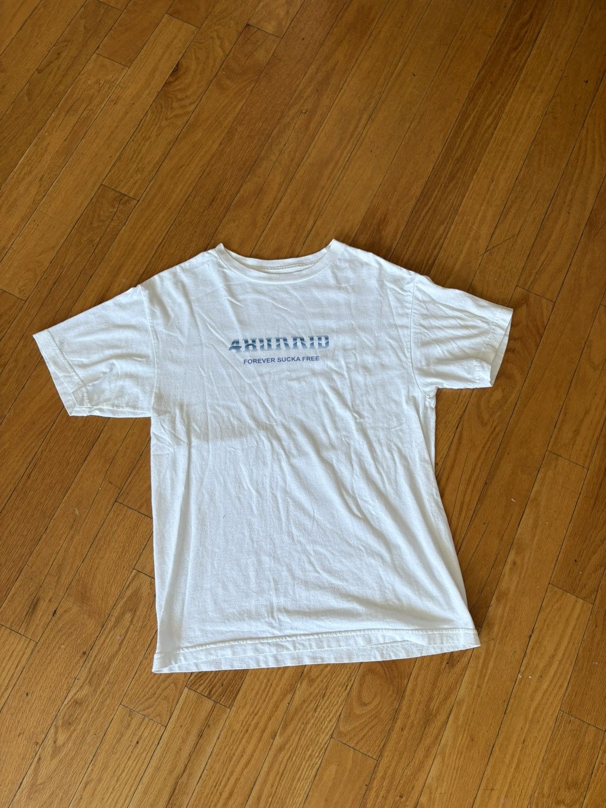 4HUNNID 4HUNNID White and blue tee Size US M / EU 48-50 / 2 - 1 Thumbnail