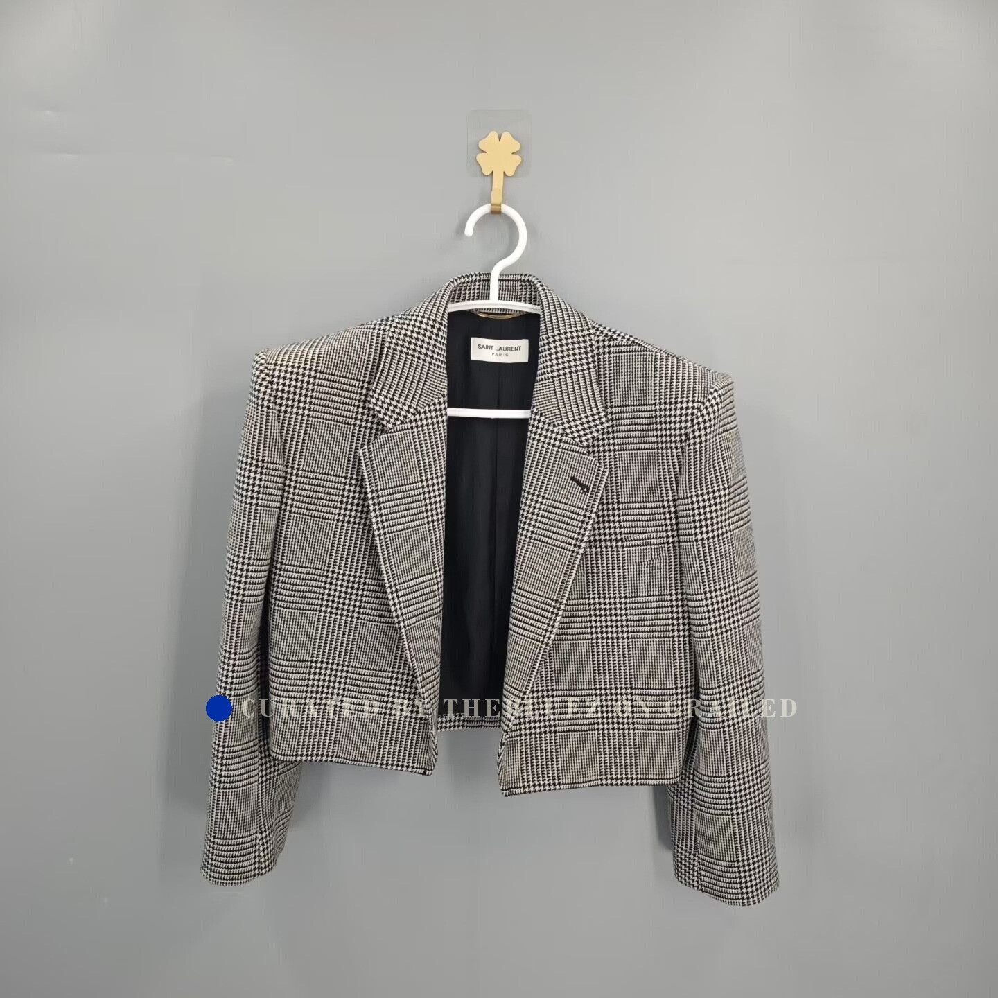Saint Laurent Paris SAINT LAURENT SLP Houndstooth Short Blazer Size XS / US 0-2 / IT 36-38 - 1 Thumbnail
