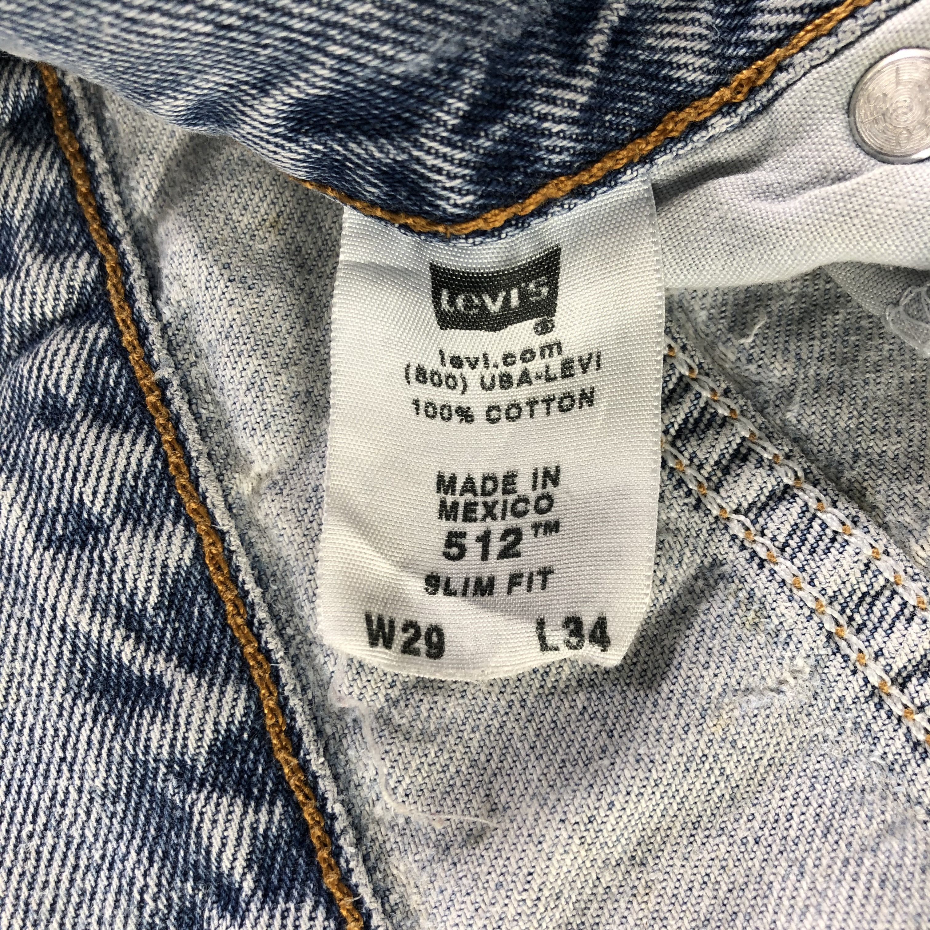 Levi's Vintage Light Wash Levis 512 Jeans-J3050 Size US 29 - 13 Thumbnail