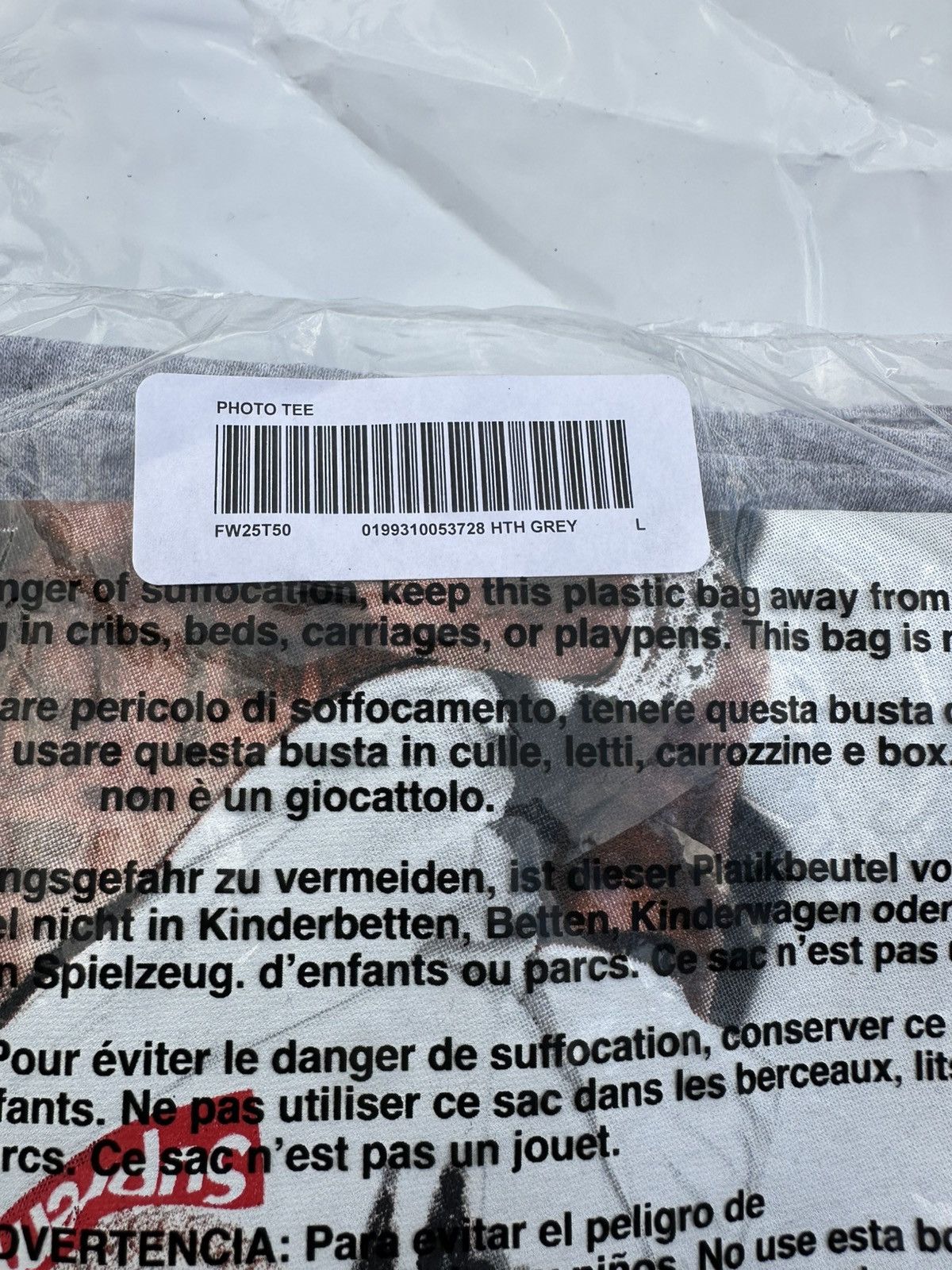 Supreme Supreme Playboy Carti Tee Grey Size US L / EU 52-54 / 3 - 4 Thumbnail