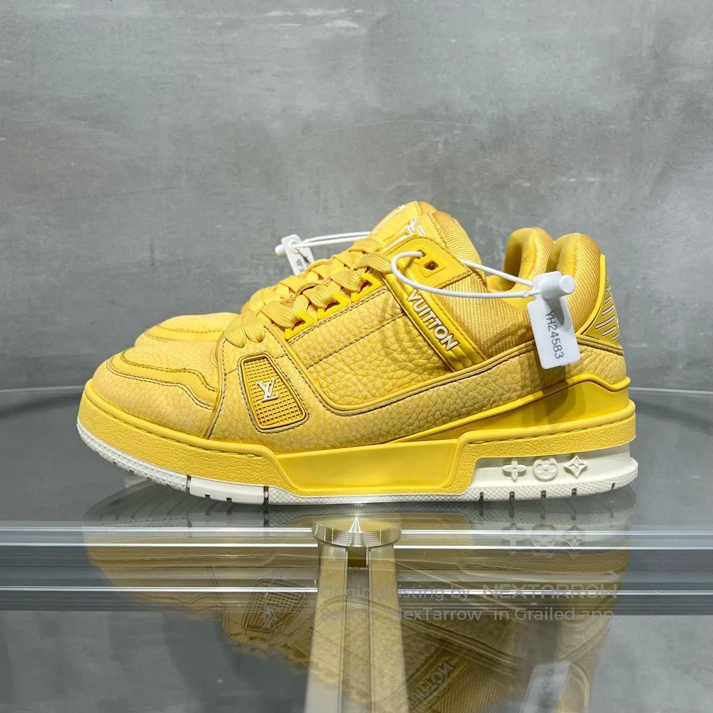 Louis Vuitton Louis Vuitton Trainer White and Yellow shoes Size US 7.5 / IT 37.5 - 3 Thumbnail